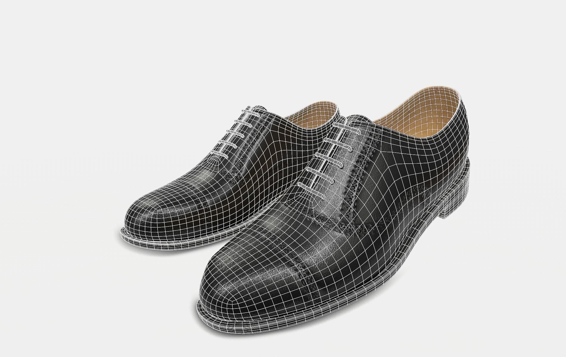Shoes Brogue Oxford - Black | WOLVES STUDIO