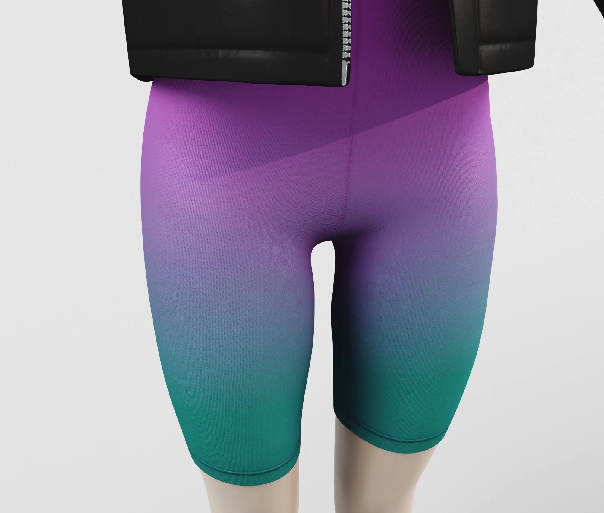 Outfit Puffer Jacket Black and Top with Bike Shorts | WOLVES STUDIO