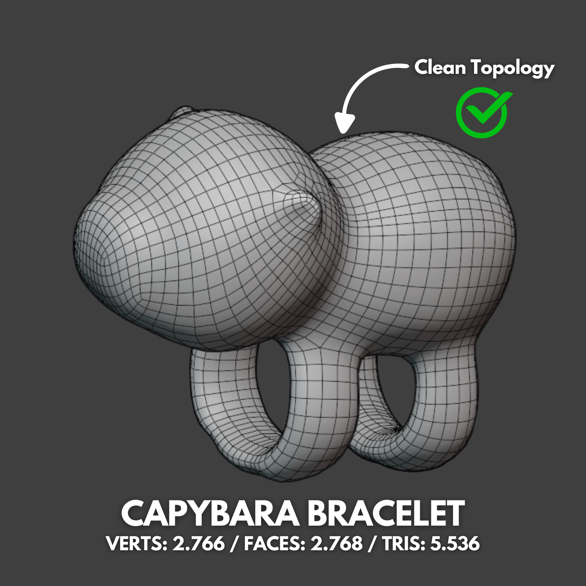 Capybara Plushie Bracelet VRC | WOLVES STUDIO