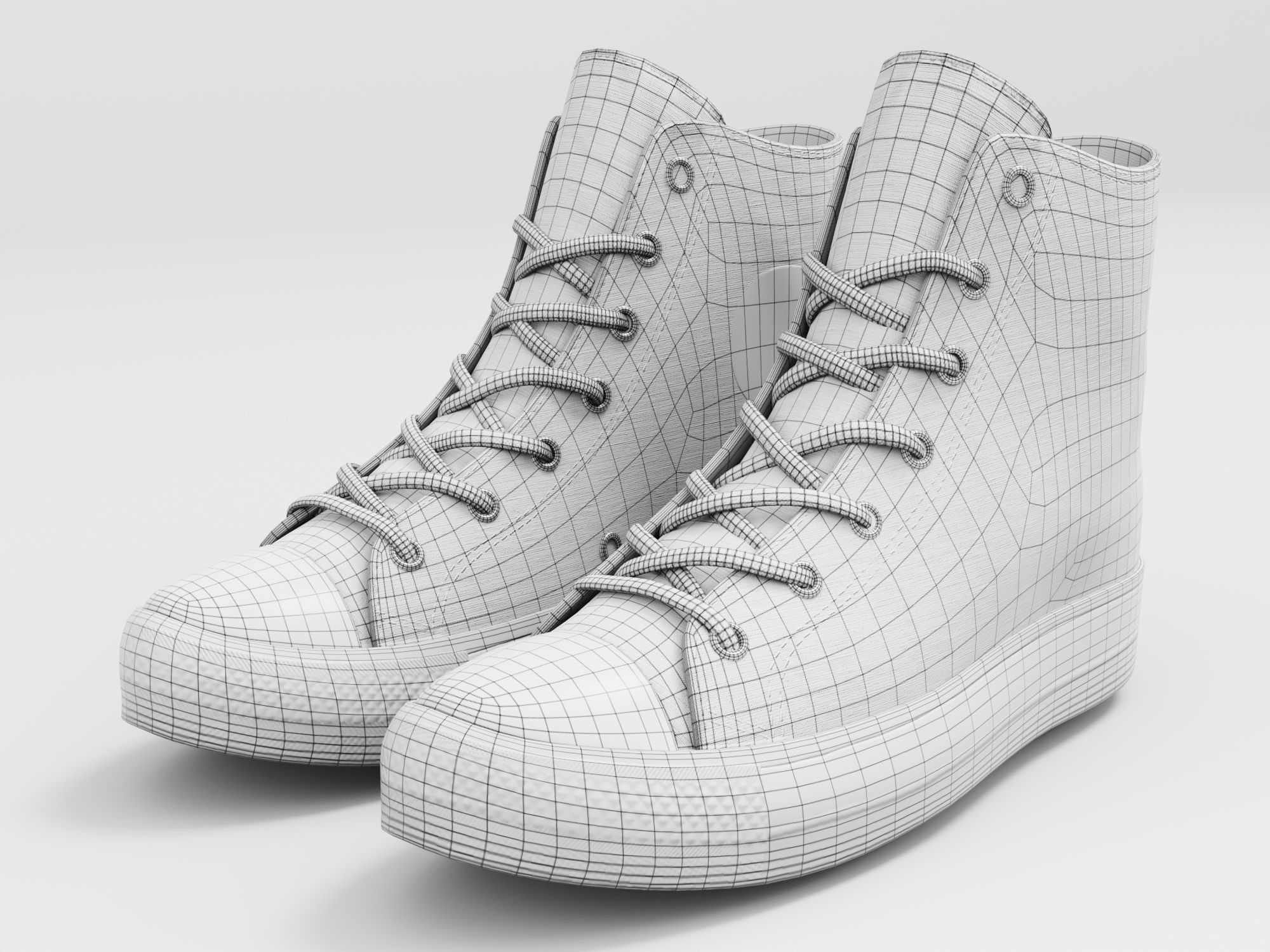 Sneakers - Casual High Top White - Unbranded | WOLVES STUDIO