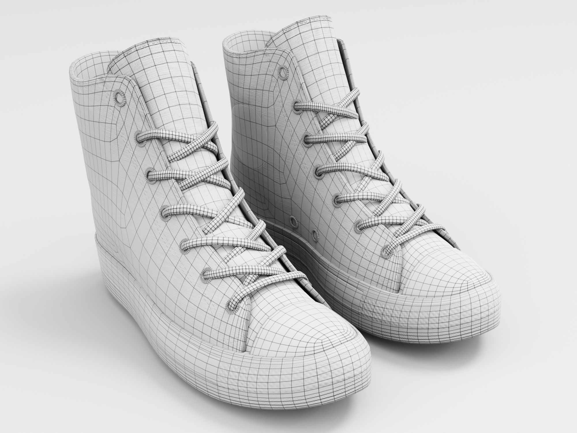Sneakers - Casual High Top White - Unbranded | WOLVES STUDIO