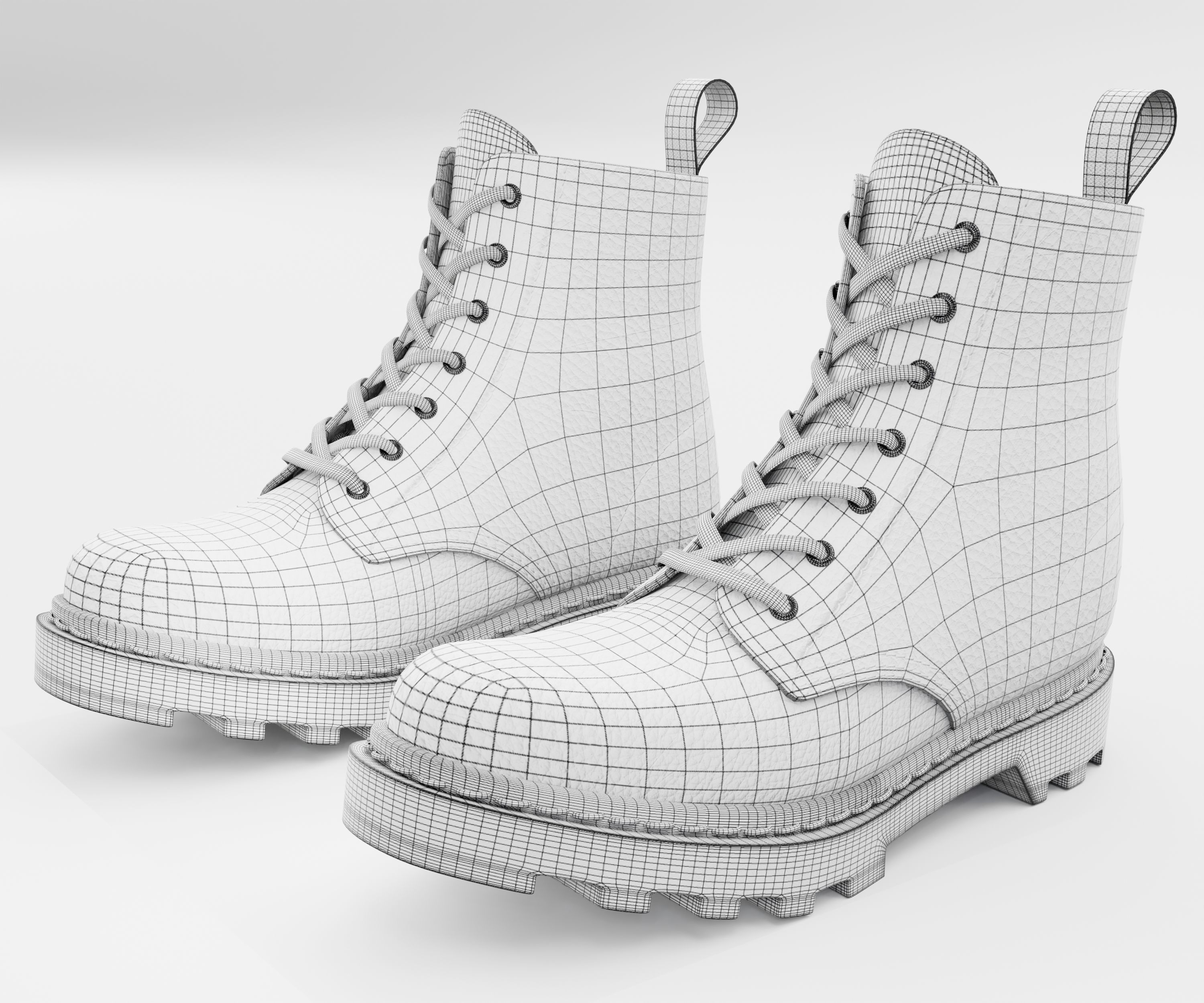 Leather Boot Combat - Military Tactical Black | WOLVES STUDIO