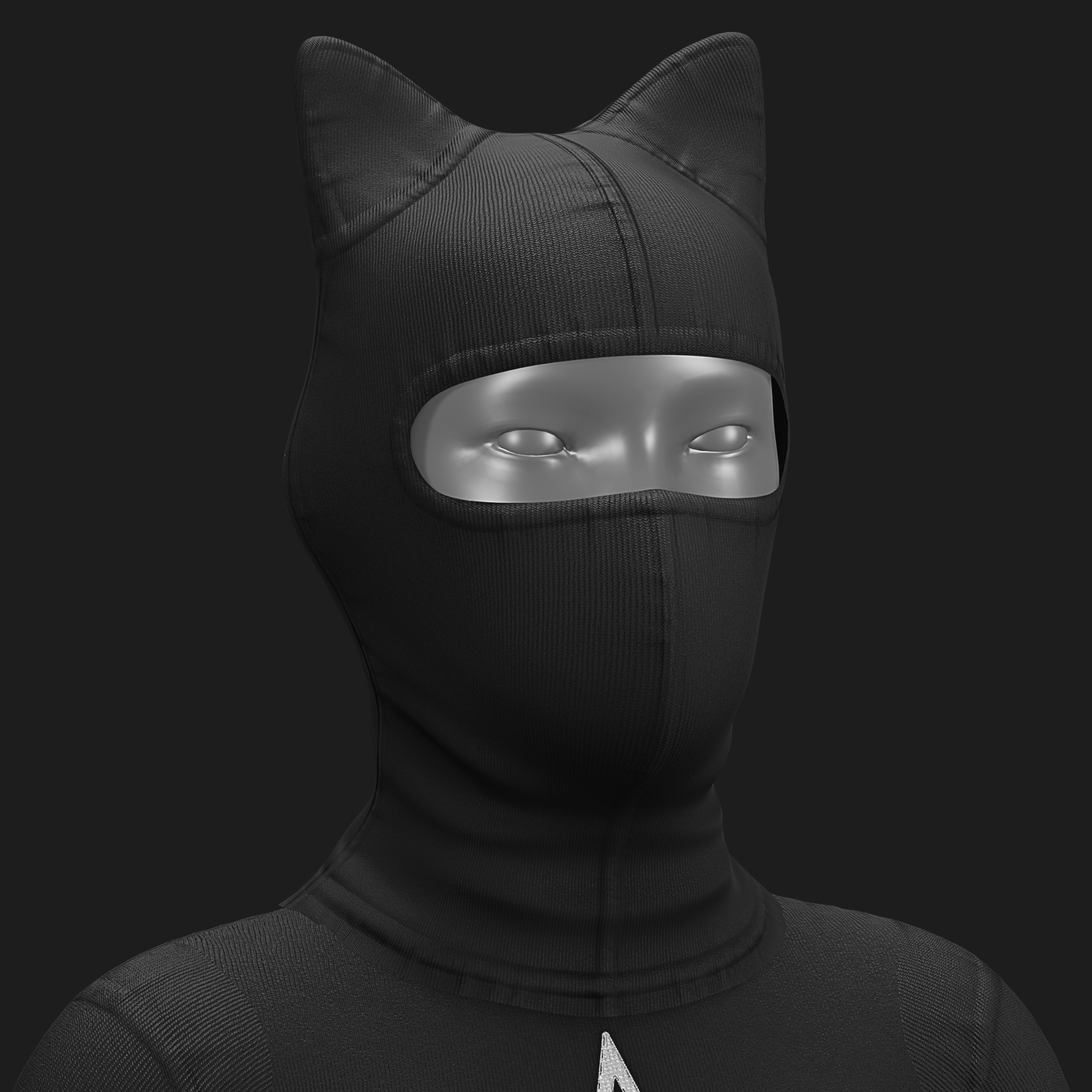 Black Cat Set VRChat - Pentagram-Cross | Beanie-Blouse-Skirt | WOLVES STUDIO