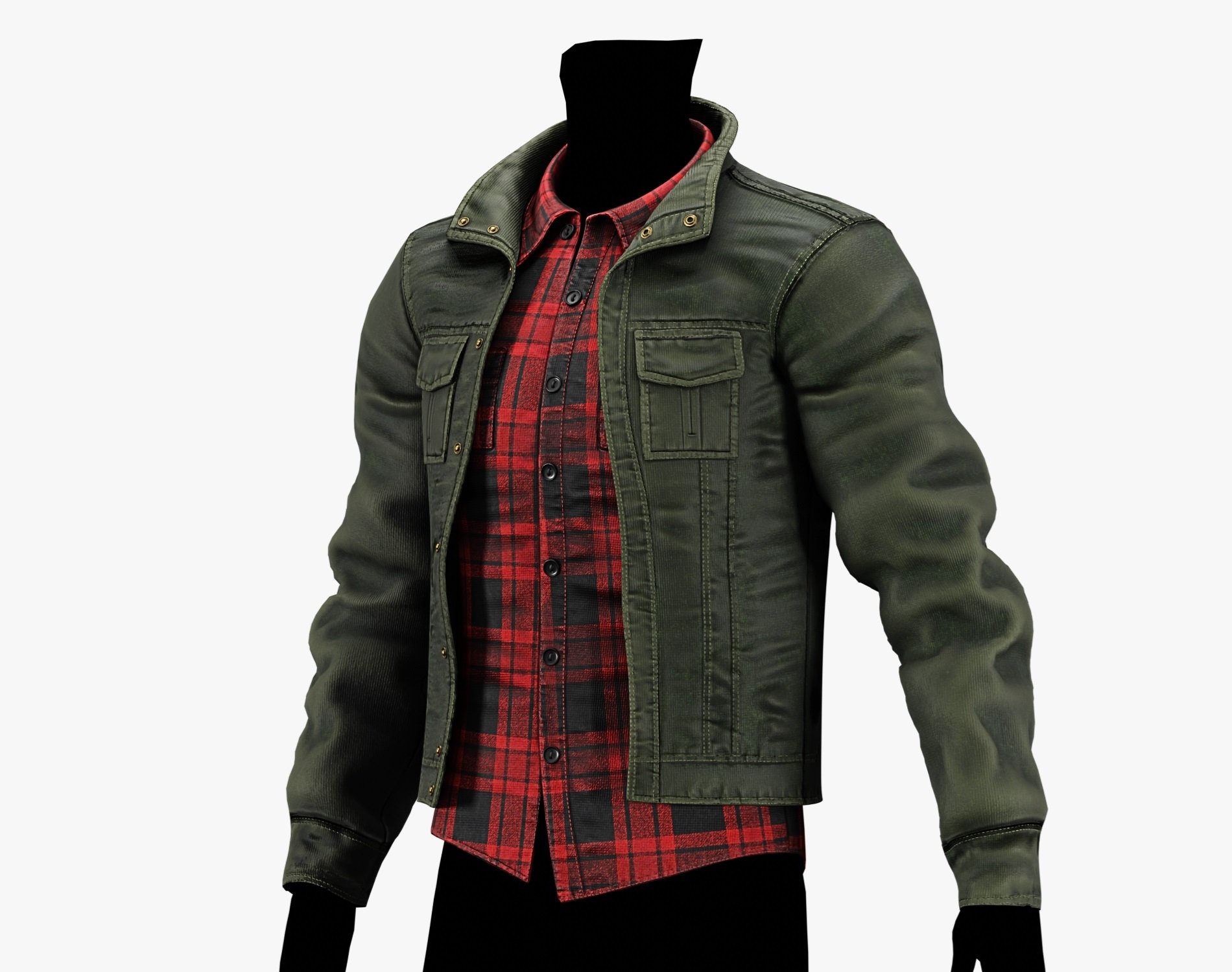 3D Jacket + Flannel Plaid Shirt Casual Clothing - EBOY Pack | WOLVES STUDIO