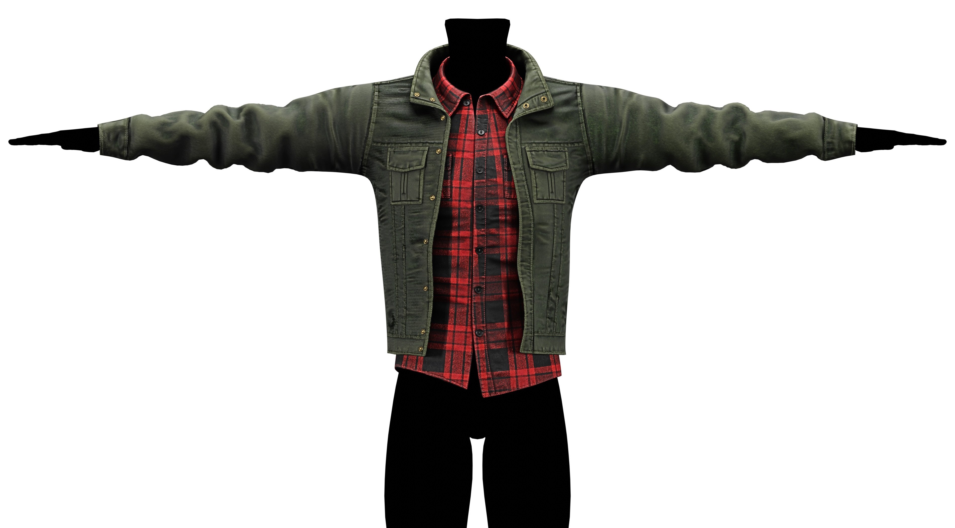 3D Jacket + Flannel Plaid Shirt Casual Clothing - EBOY Pack | WOLVES STUDIO