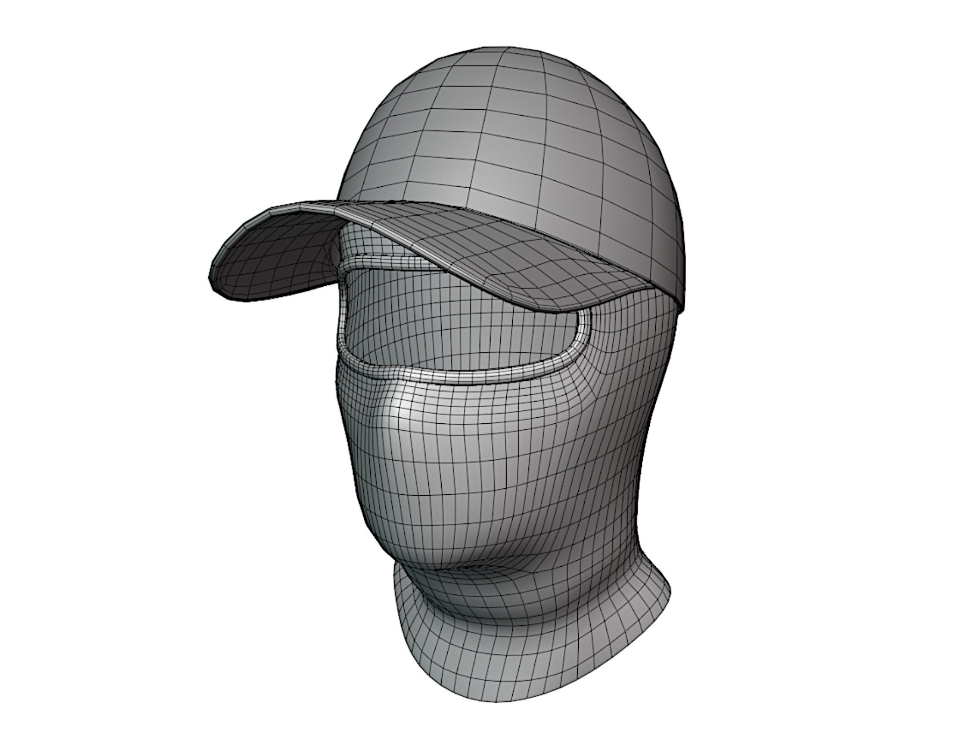 Balaclava + Baseball Cap Black | WOLVES STUDIO