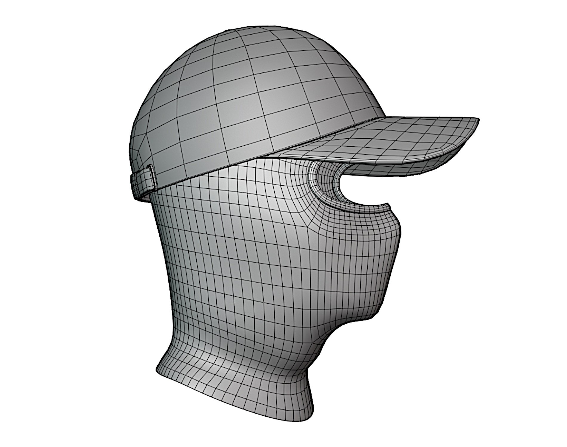 Balaclava + Baseball Cap Black | WOLVES STUDIO