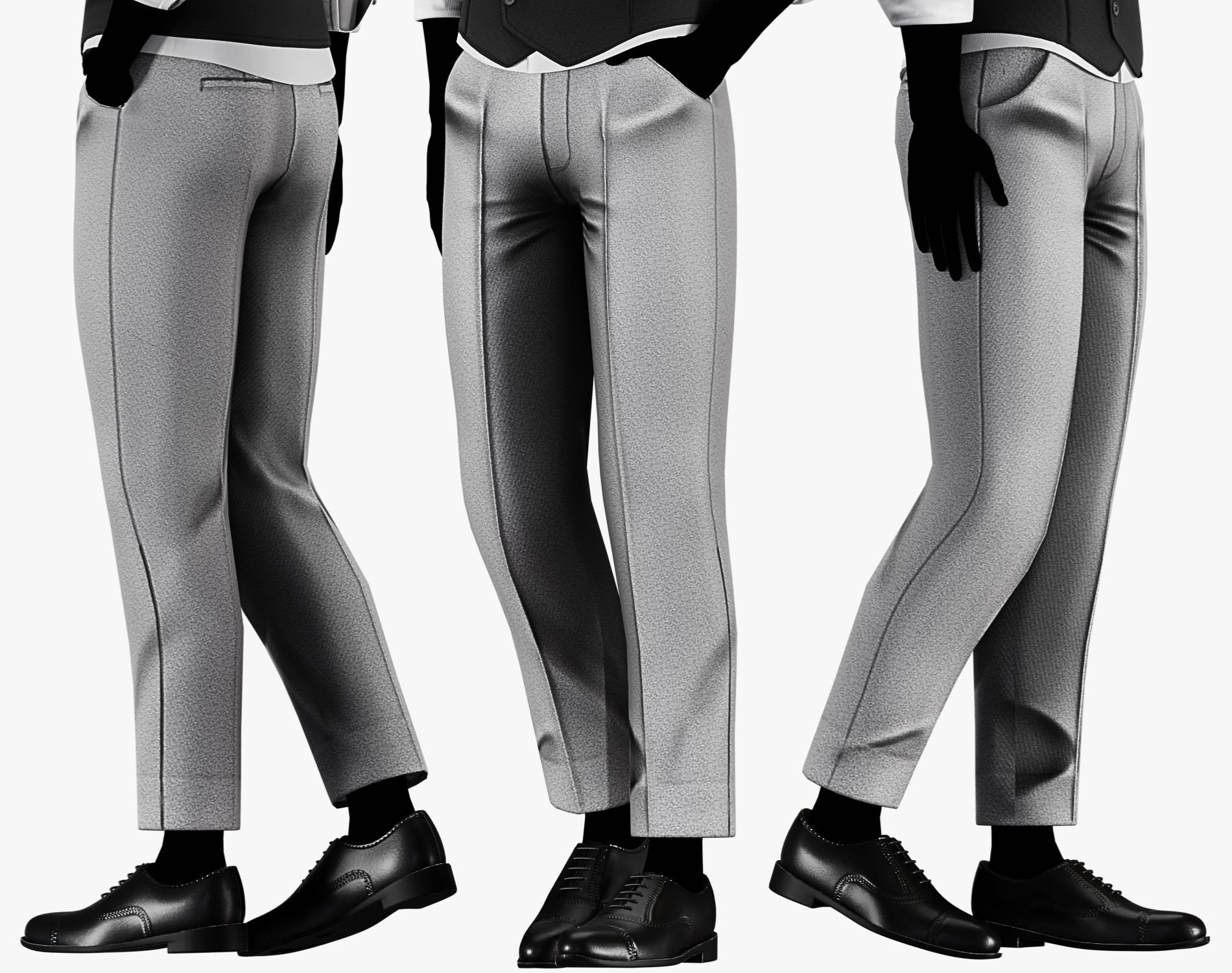 Suit Pants + Belt Mafia Style Pack 01 | WOLVES STUDIO