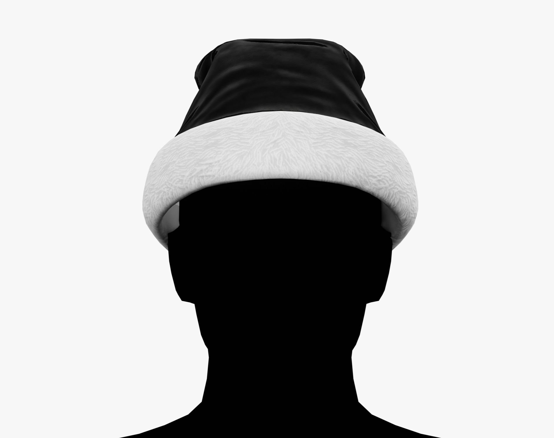 Classic Santa Hat Black - Christmas Avatar Accessory | WOLVES STUDIO