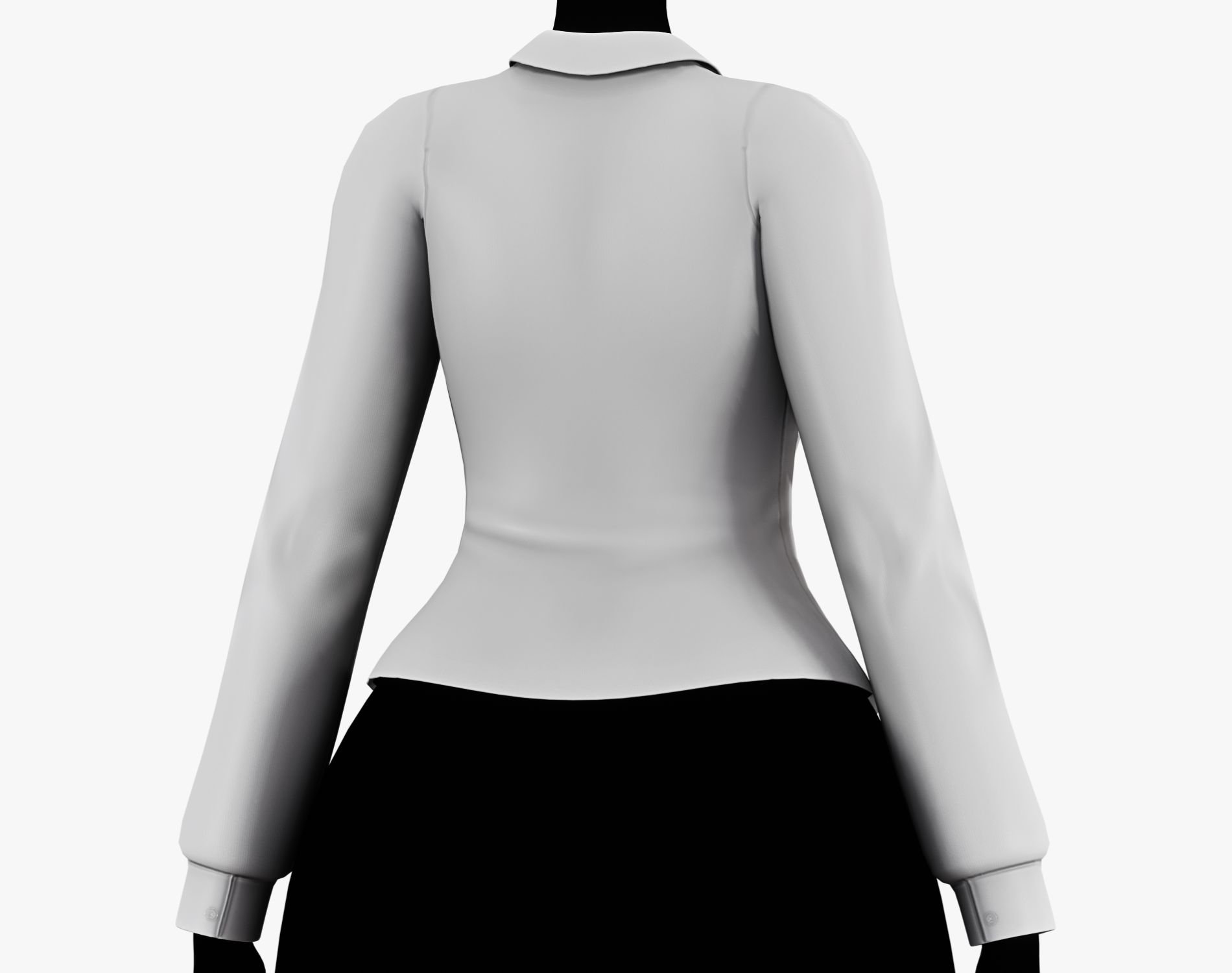 Women’s Slim Shirt with Tie - VRChat Clothing | WOLVES STUDIO