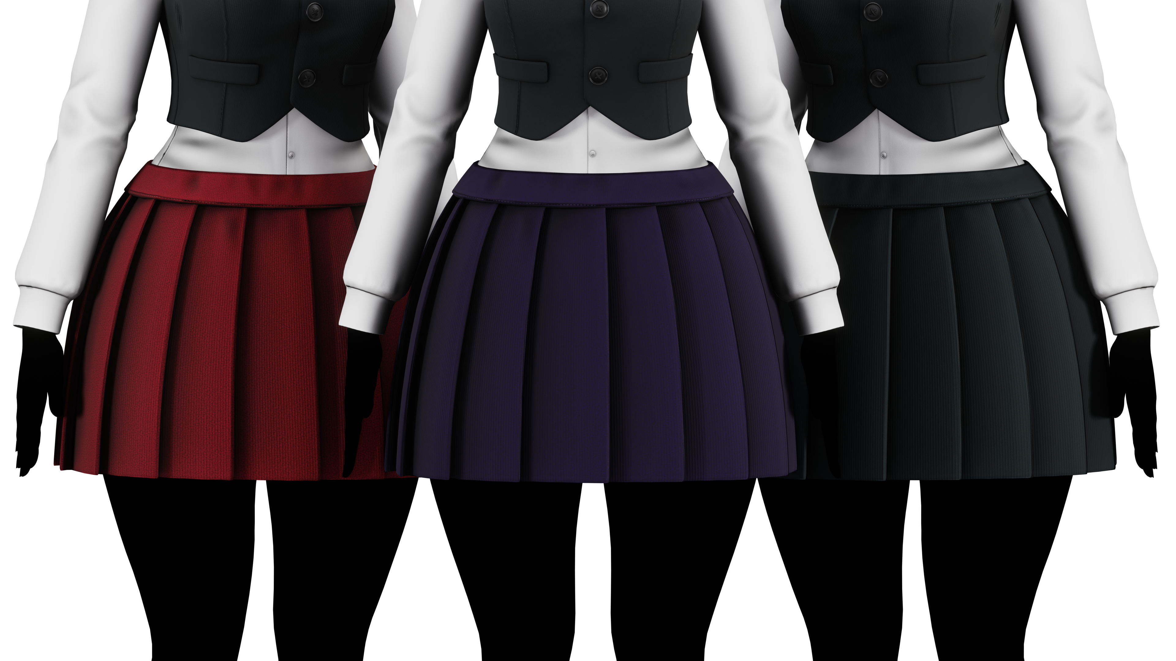 Women’s Pleated Skirt Pack - VRChat Clothing | WOLVES STUDIO