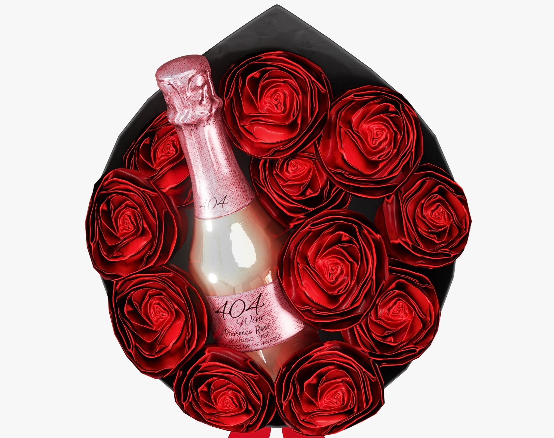 Valentine’s Wine Bottle + Bouquet - Romantic Gift Prop | WOLVES STUDIO