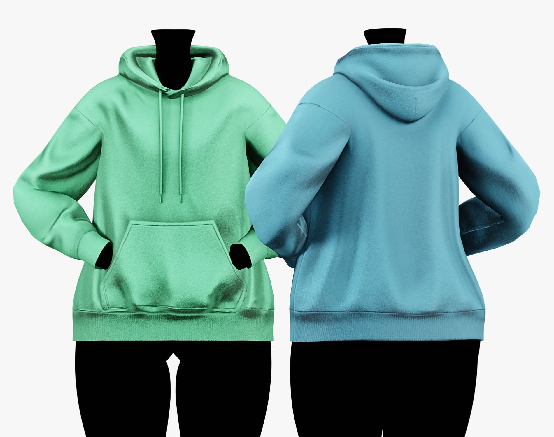 Sweatshirt Kawaii Essentials Pack | 10 Colors | Rigged | VRChat Clothing | WOLVES STUDIO