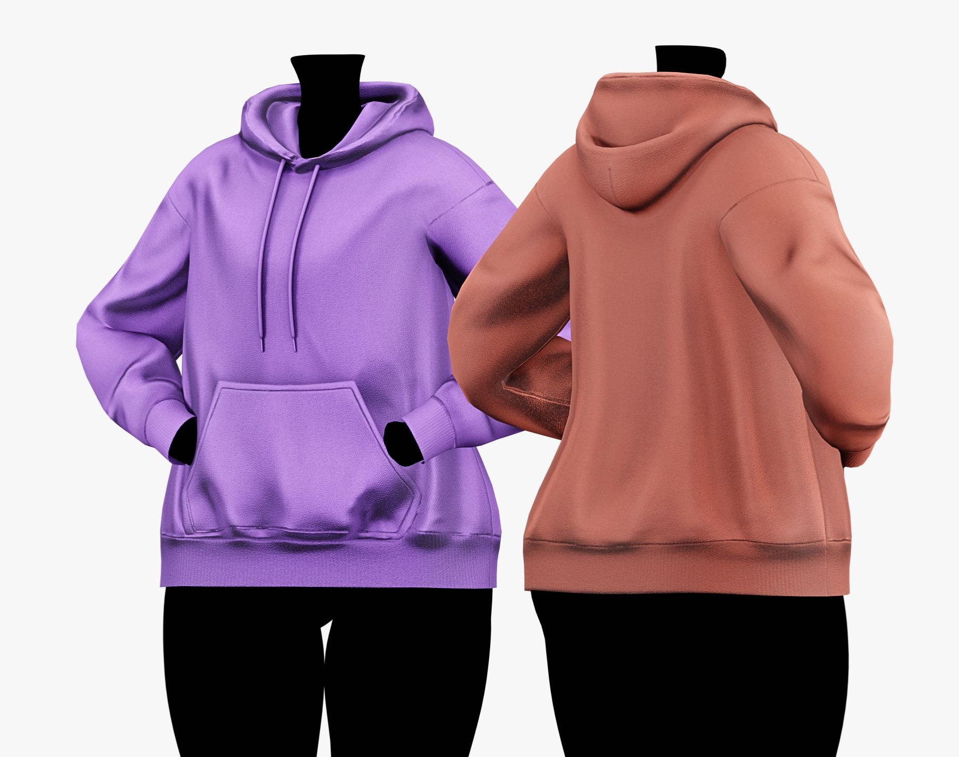 Sweatshirt Kawaii Essentials Pack | 10 Colors | Rigged | VRChat Clothing | WOLVES STUDIO