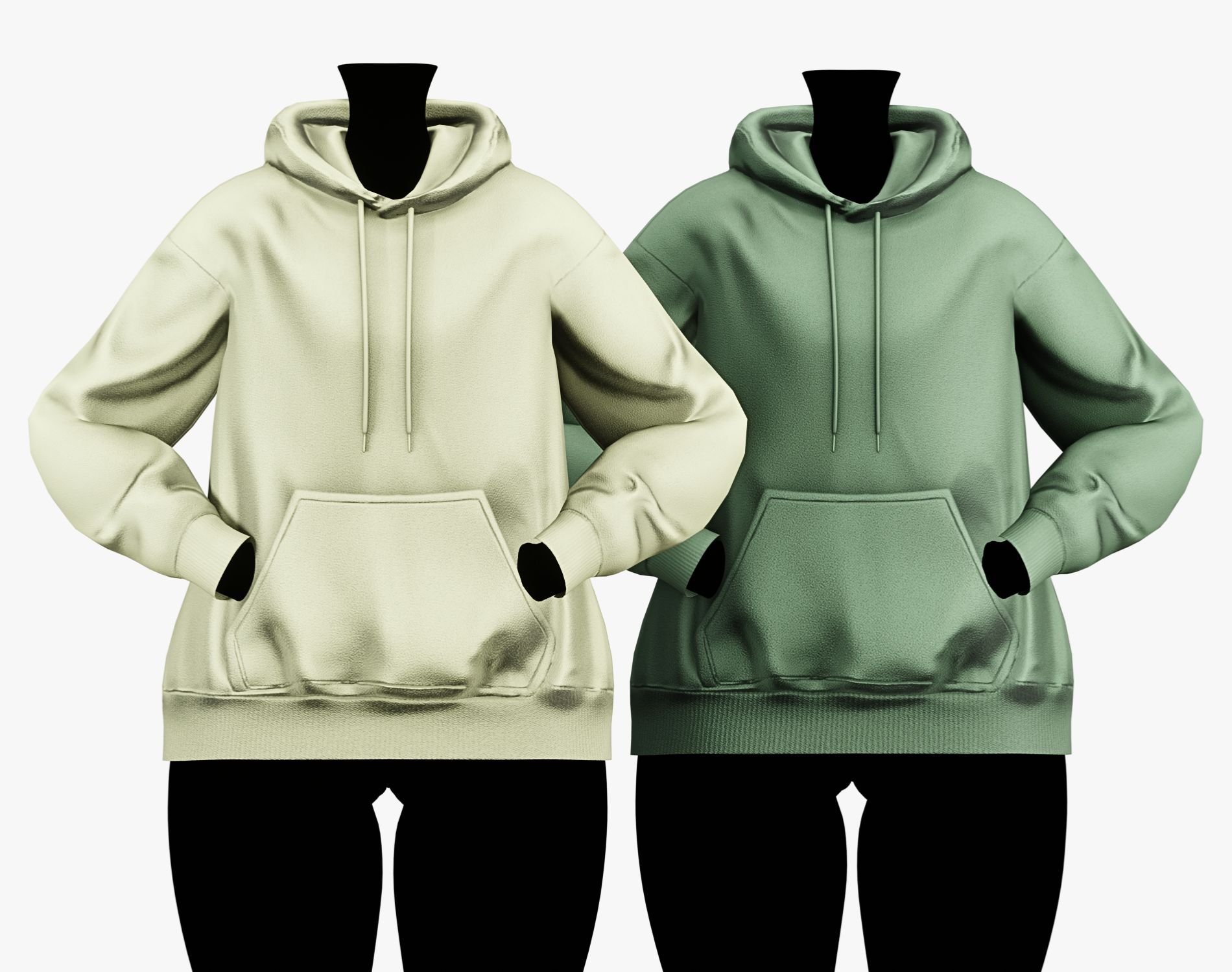 Sweatshirt Kawaii Essentials Pack | 10 Colors | Rigged | VRChat Clothing | WOLVES STUDIO