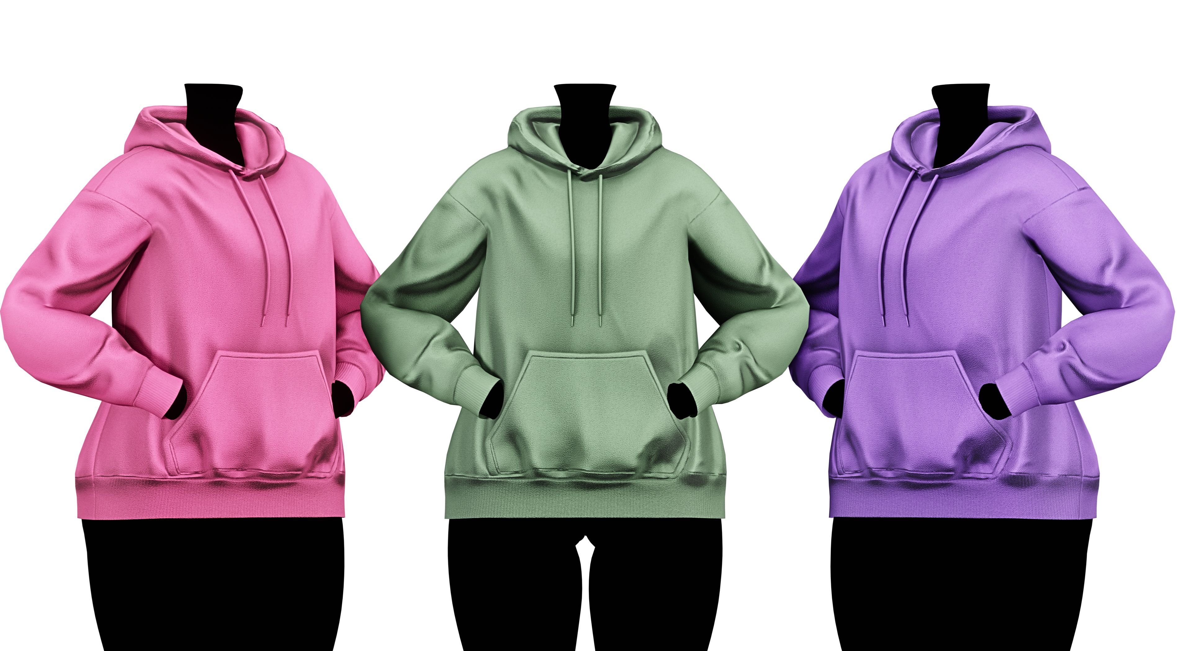 Sweatshirt Kawaii Essentials Pack | 10 Colors | Rigged | VRChat Clothing | WOLVES STUDIO