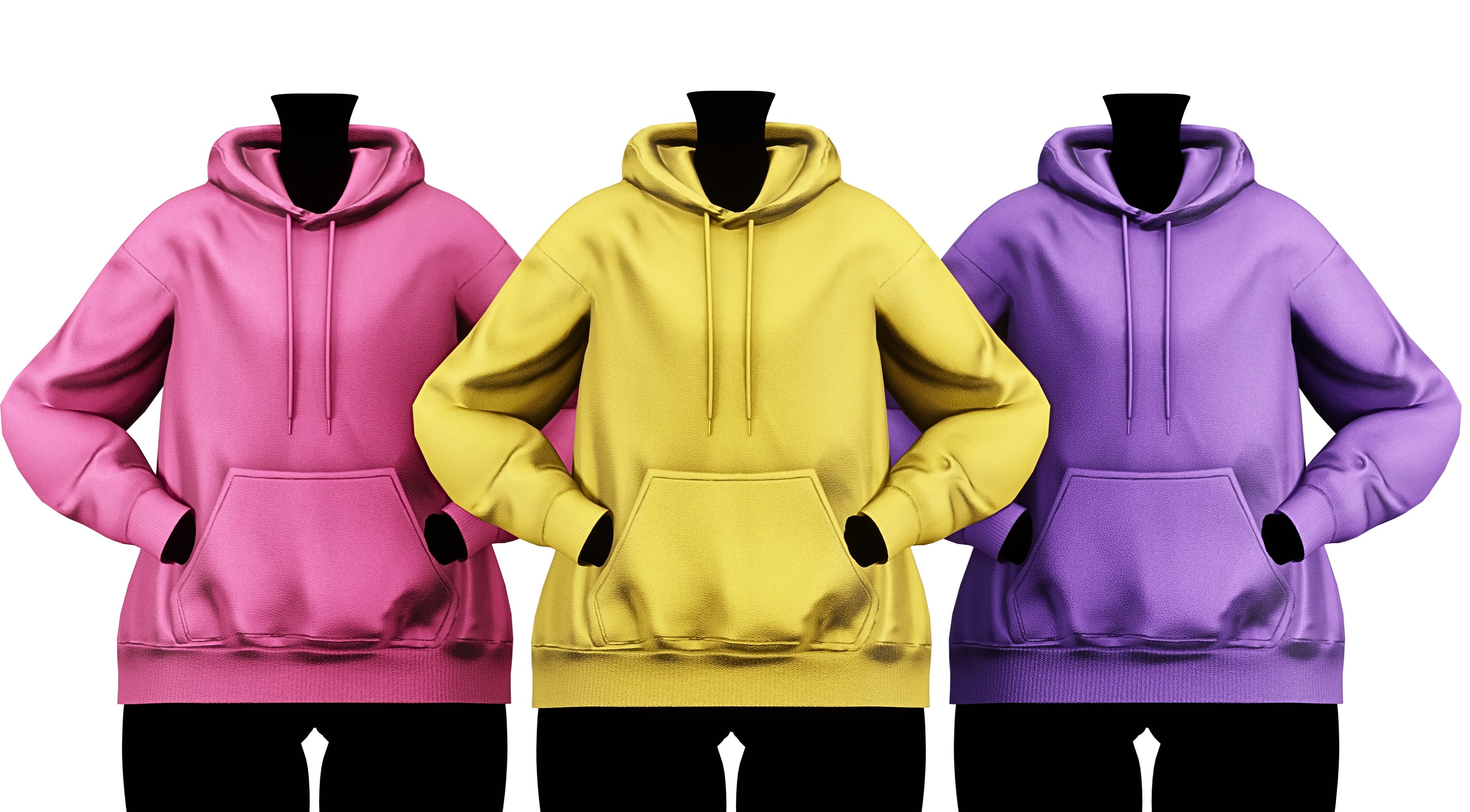 Sweatshirt Kawaii Essentials Pack | 10 Colors | Rigged | VRChat Clothing | WOLVES STUDIO