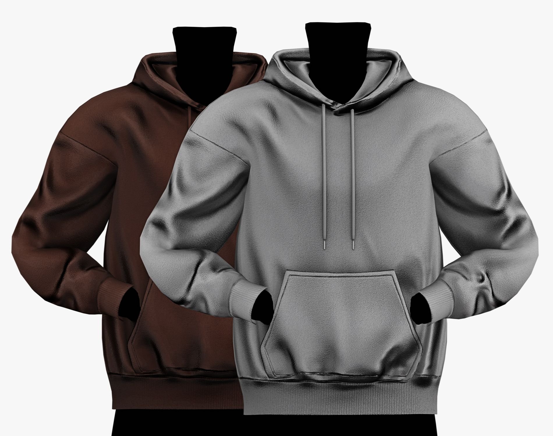 Sweatshirt Essentials Pack | 10 Colors | Rigged | VRChat Clothing | WOLVES STUDIO