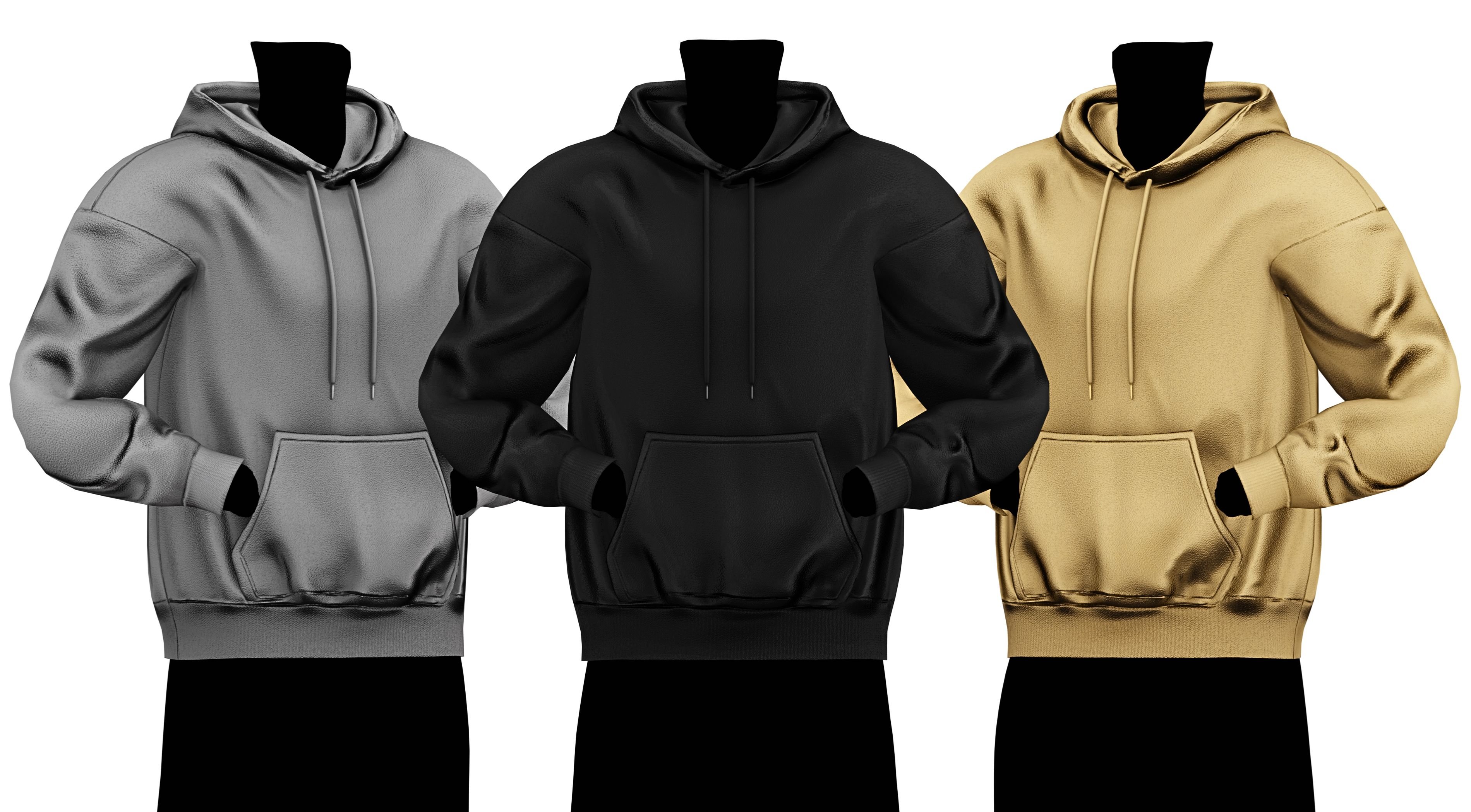 Sweatshirt Essentials Pack | 10 Colors | Rigged | VRChat Clothing | WOLVES STUDIO