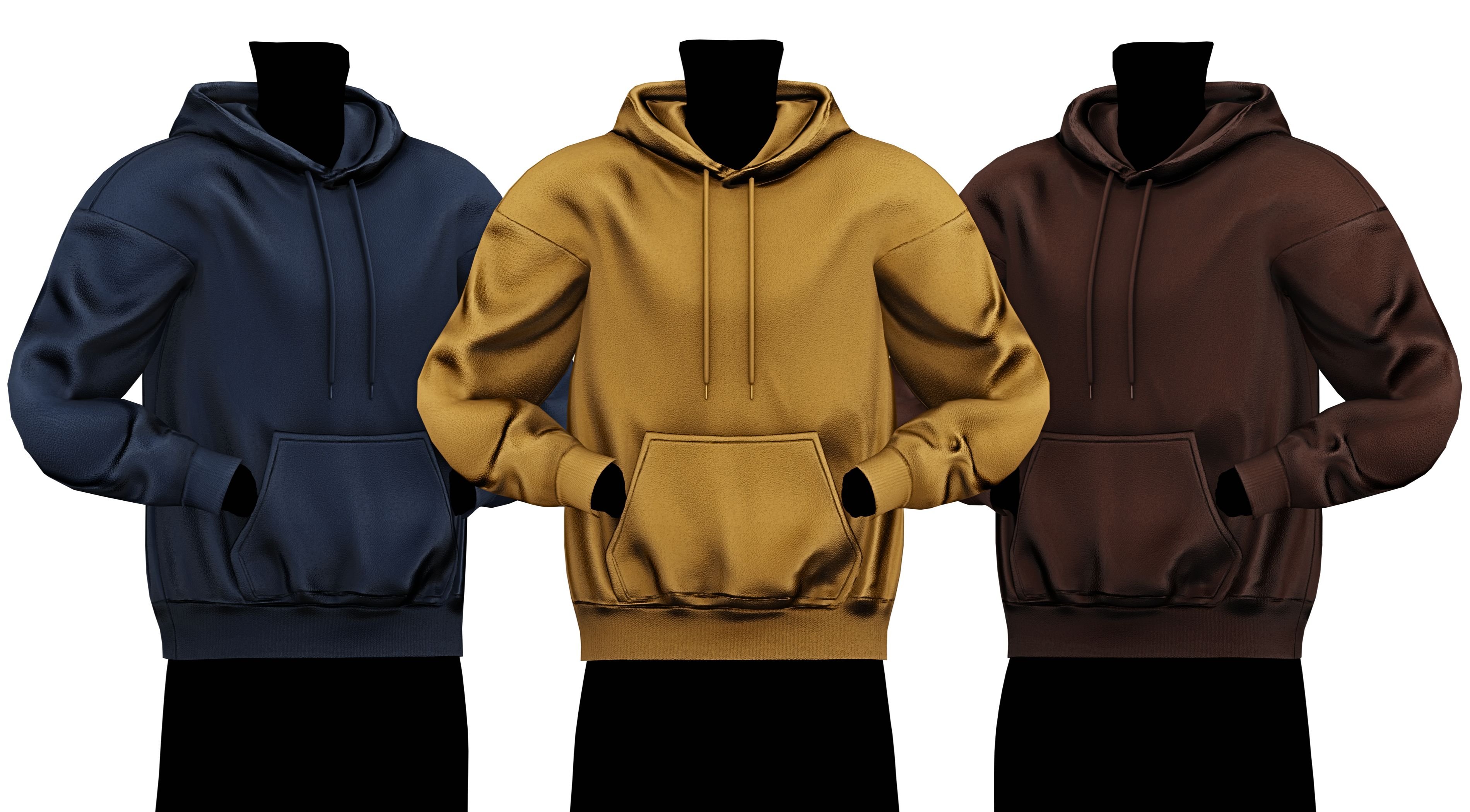 Sweatshirt Essentials Pack | 10 Colors | Rigged | VRChat Clothing | WOLVES STUDIO