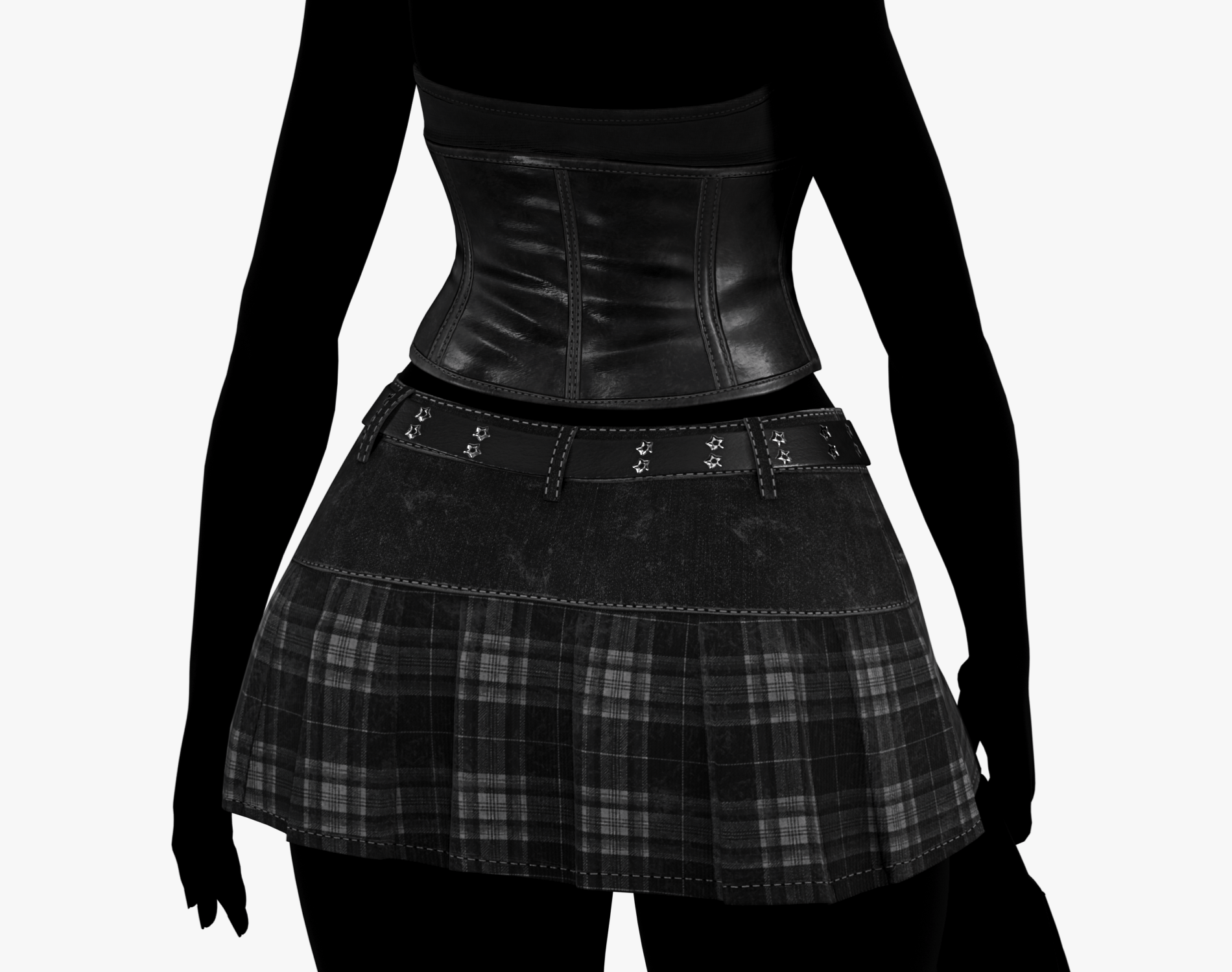 Babe Y2K Skirt Pack - Denim + Plaid (EGIRL) | WOLVES STUDIO