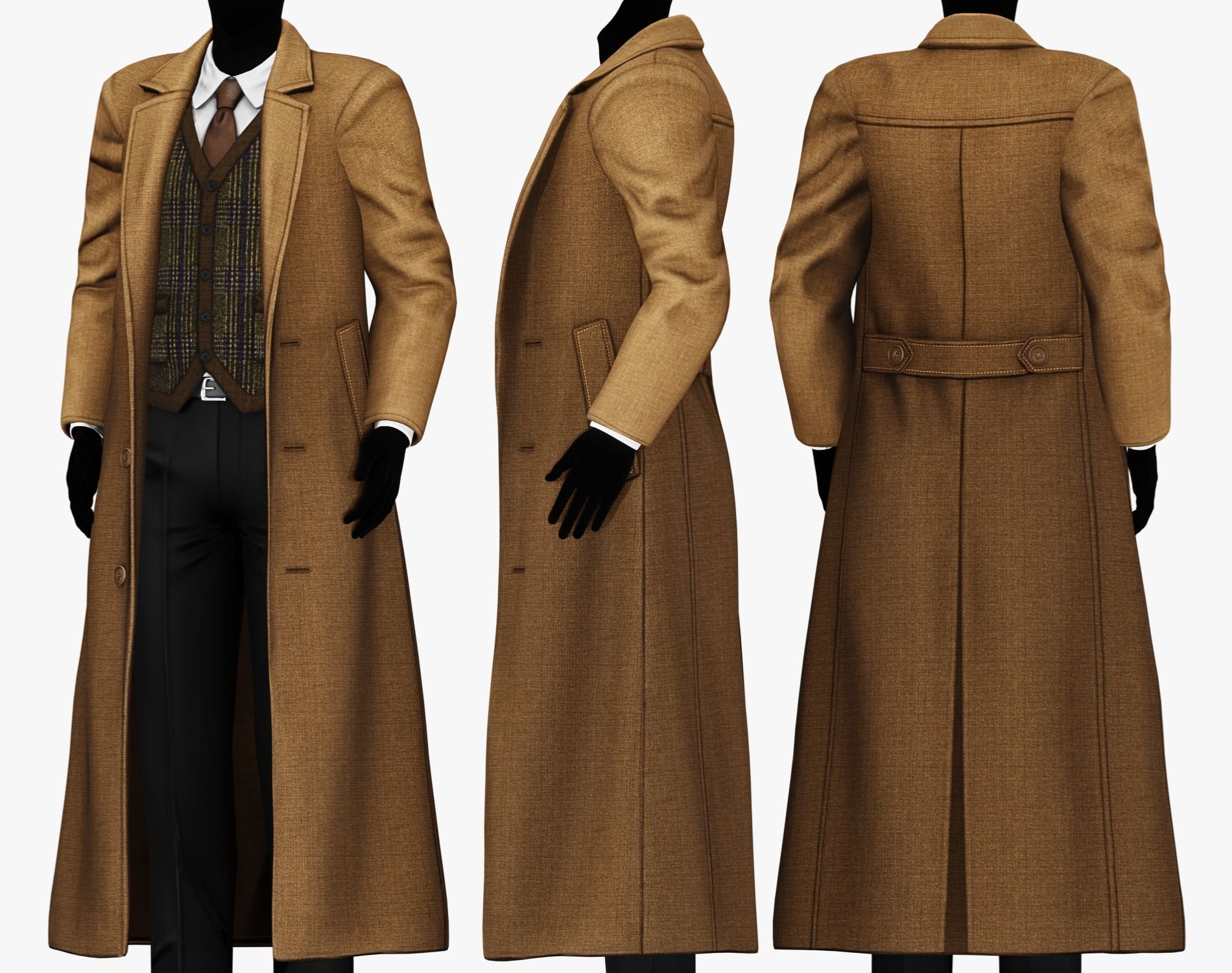 Classic Mens Winter Overcoat | WOLVES STUDIO