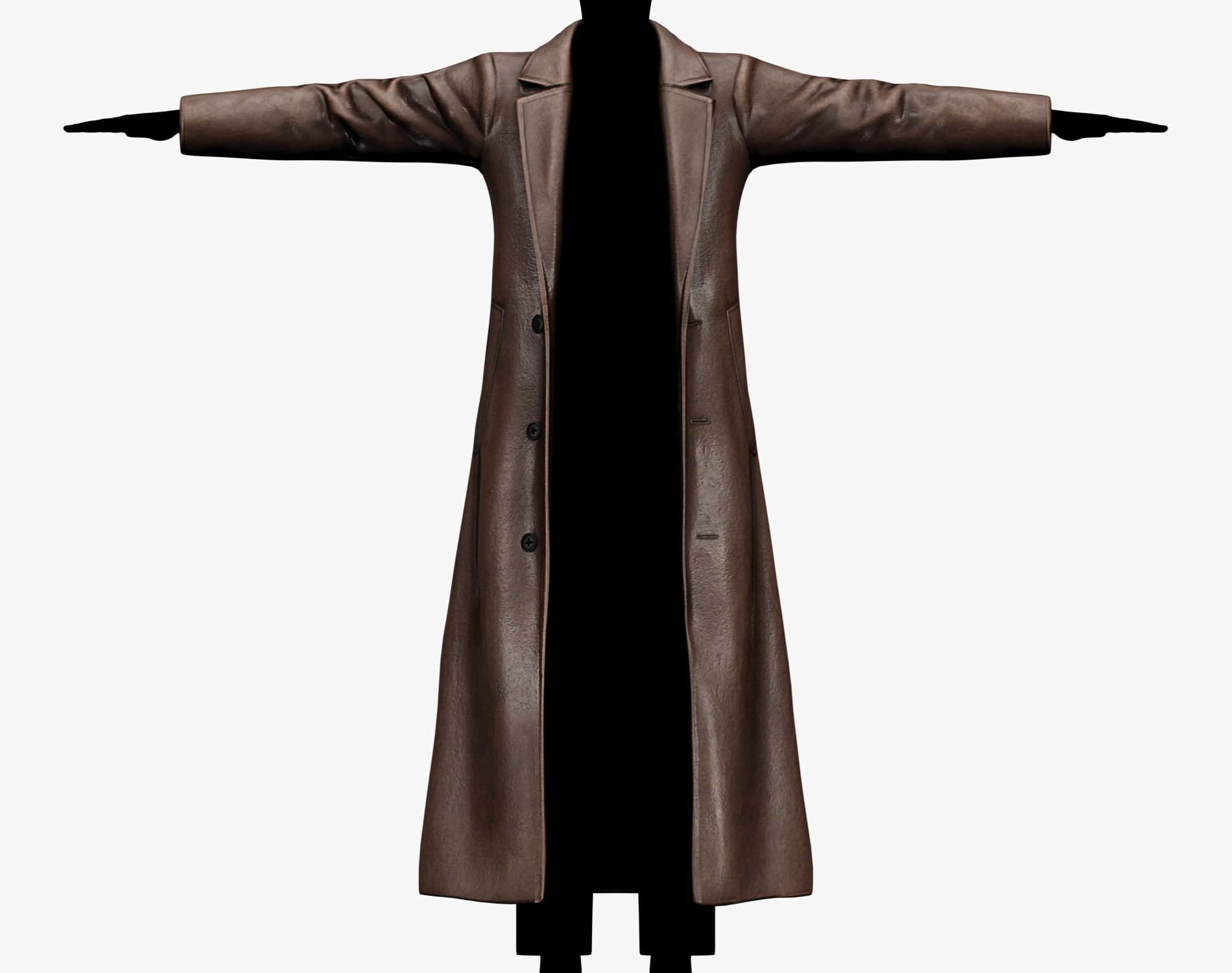 Classic Mens Winter Overcoat Leather Jacket | WOLVES STUDIO