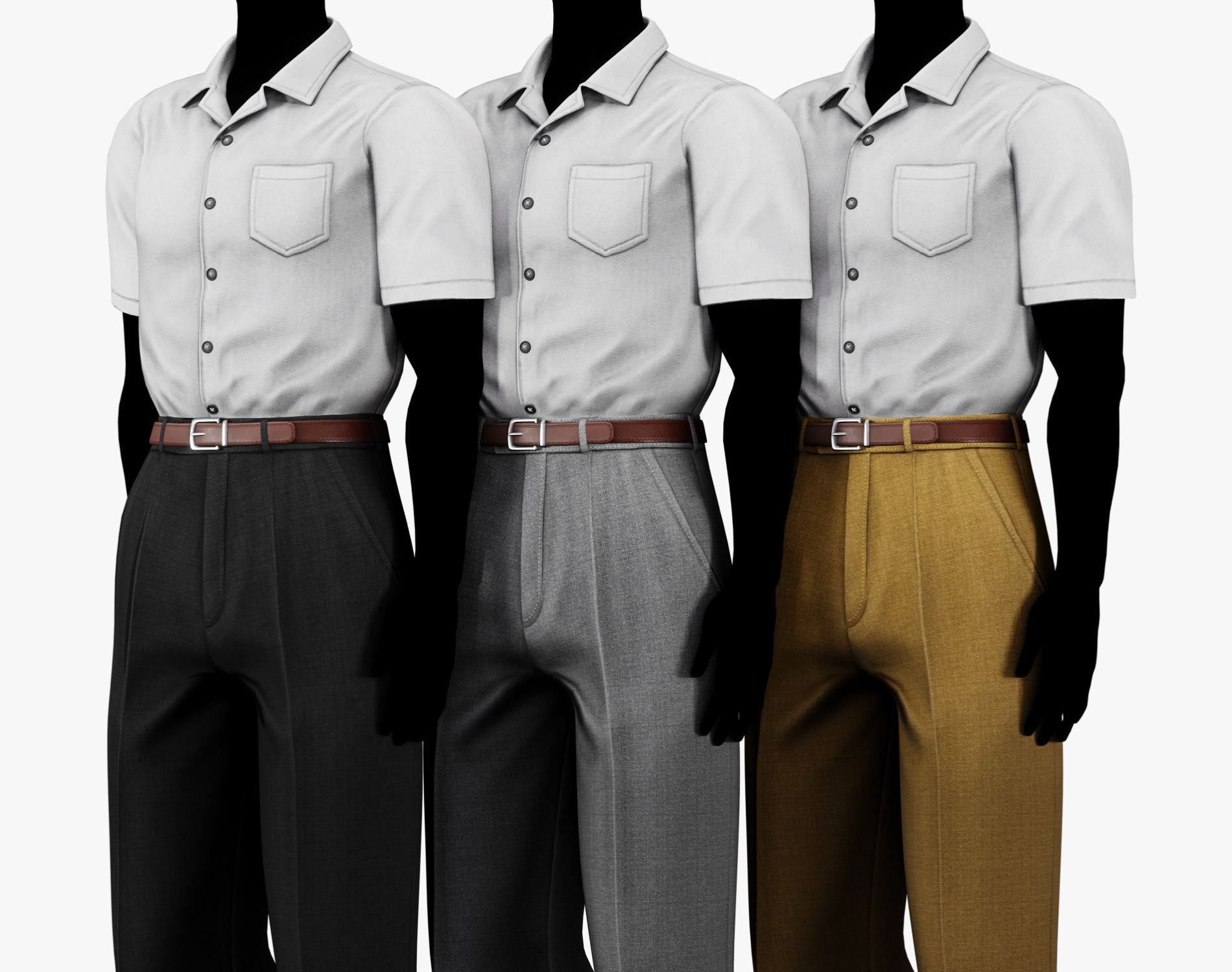 "El Patrón" Mafia Style - Men's Dress Pants + Short Sleeve Shirt | WOLVES STUDIO
