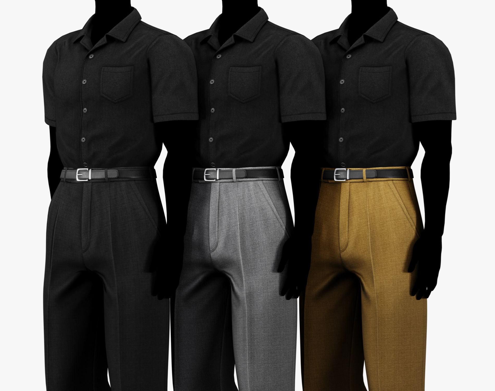 "El Patrón" Mafia Style - Men's Dress Pants + Short Sleeve Shirt | WOLVES STUDIO