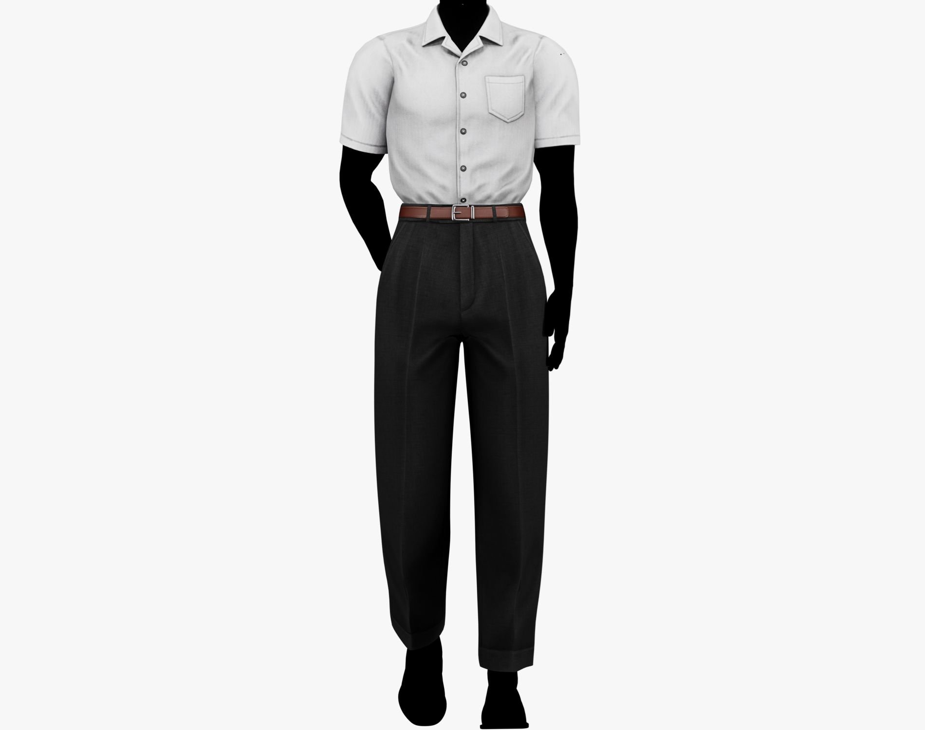 "El Patrón" Mafia Style - Men's Dress Pants + Short Sleeve Shirt | WOLVES STUDIO