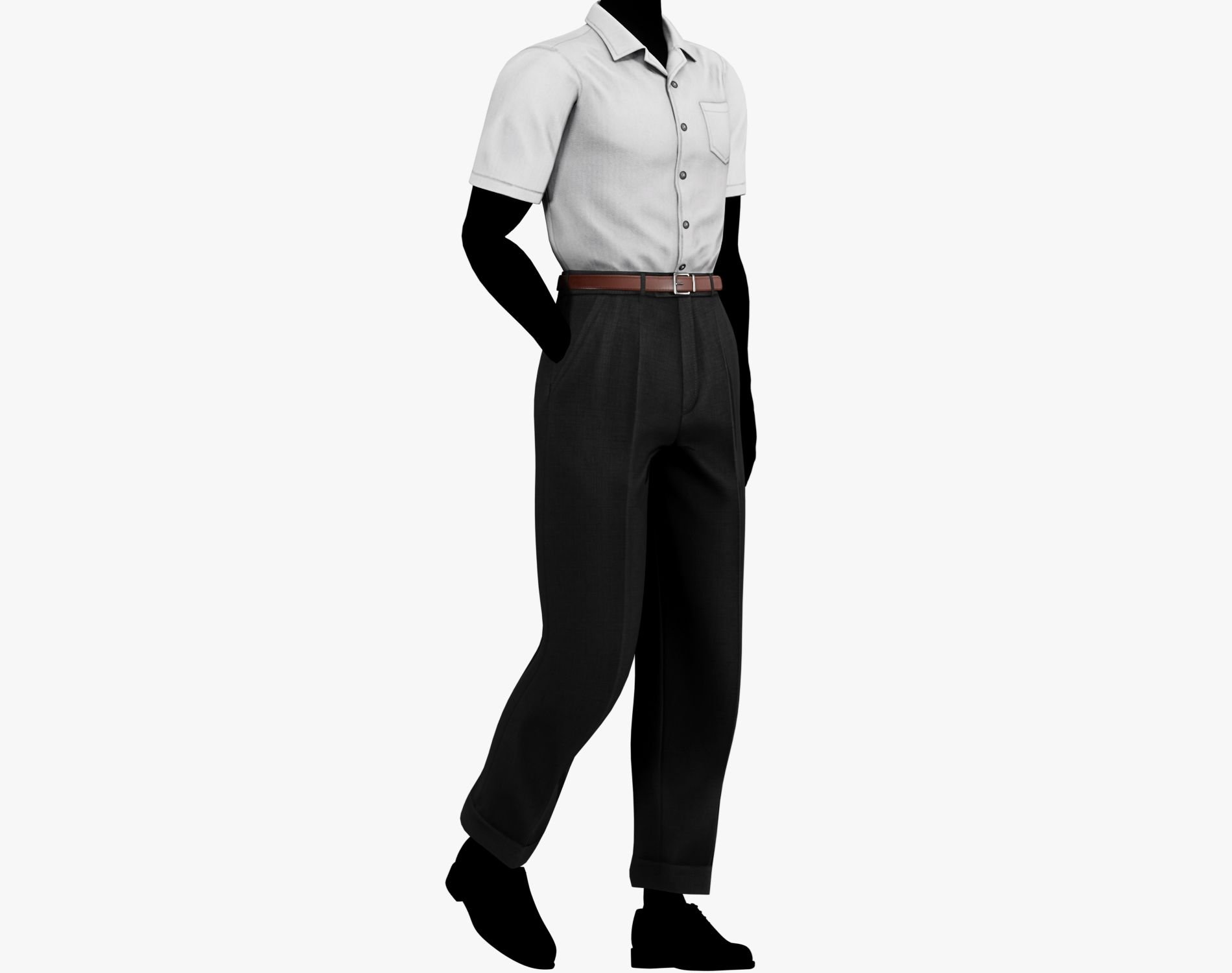 "El Patrón" Mafia Style - Men's Dress Pants + Short Sleeve Shirt | WOLVES STUDIO