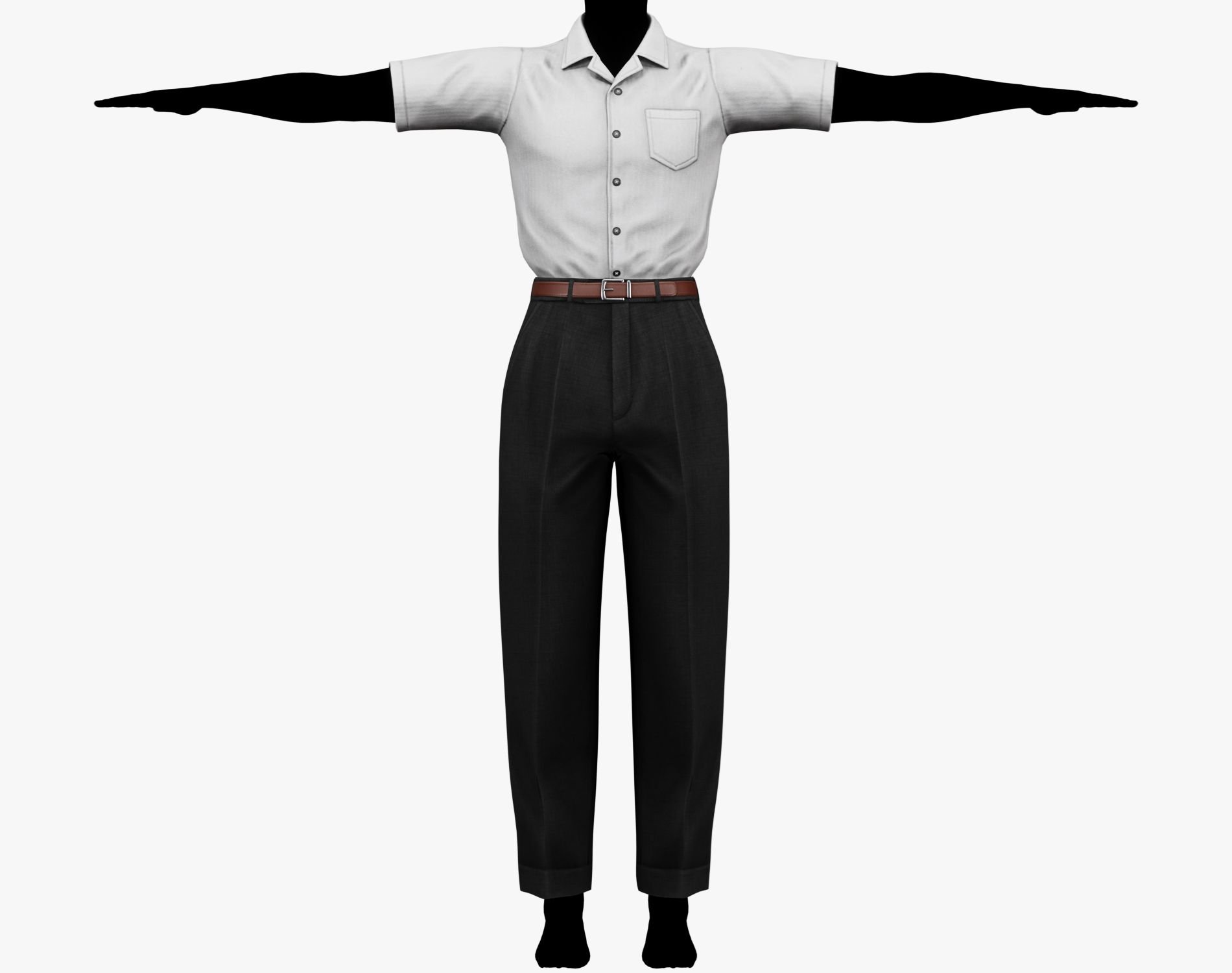 "El Patrón" Mafia Style - Men's Dress Pants + Short Sleeve Shirt | WOLVES STUDIO