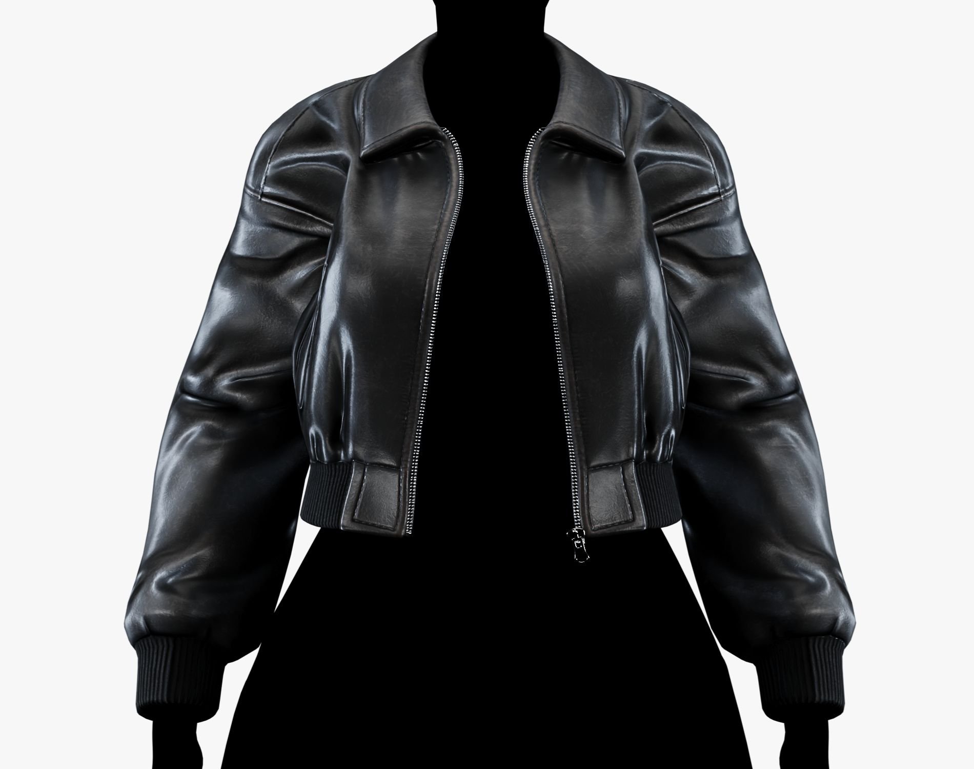 Punk Leather Bomber Jacket EGIRL | WOLVES STUDIO