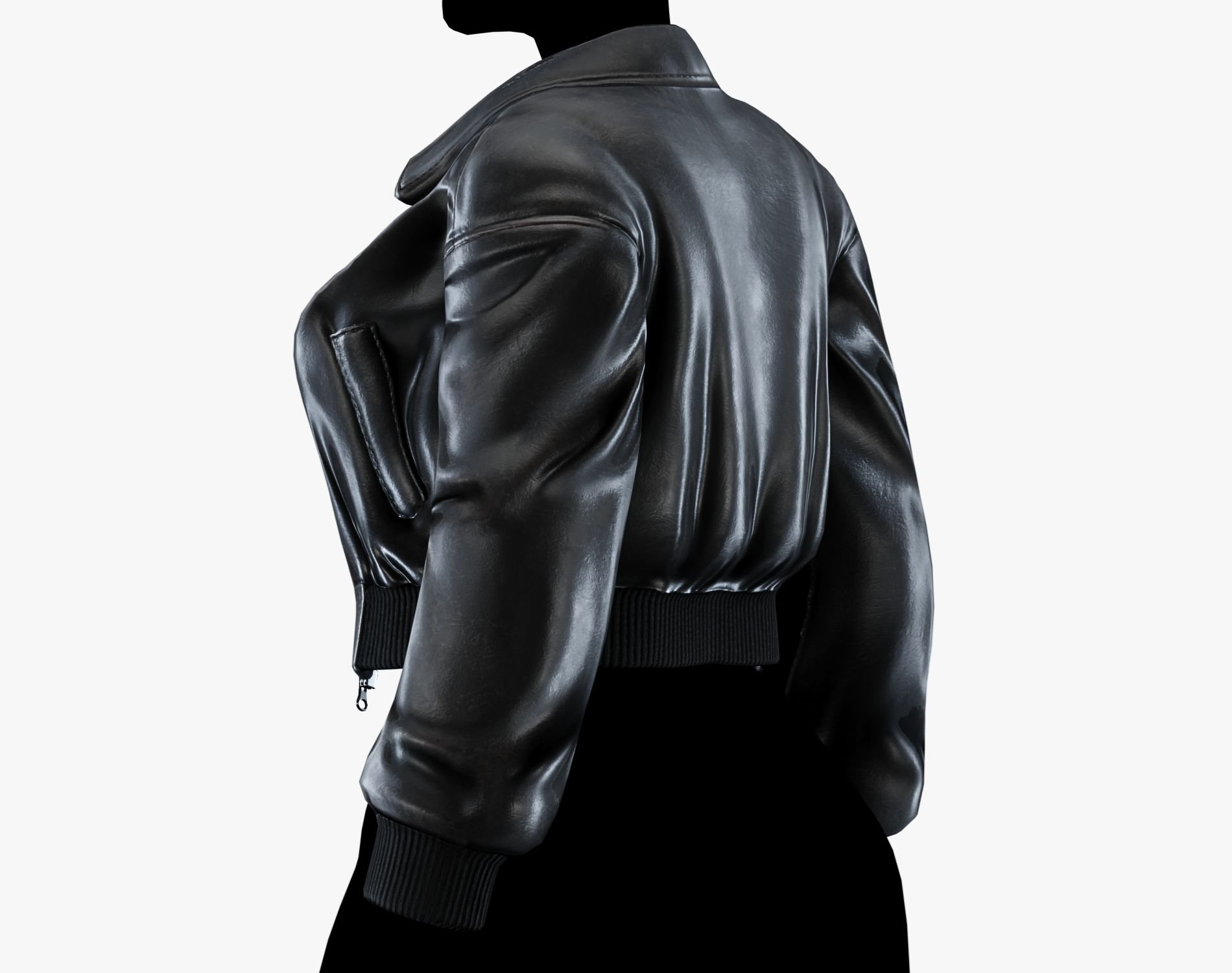 Punk Leather Bomber Jacket EGIRL | WOLVES STUDIO
