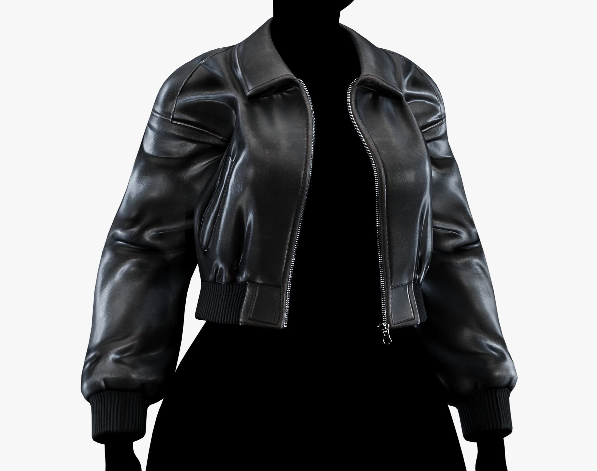 Punk Leather Bomber Jacket EGIRL | WOLVES STUDIO