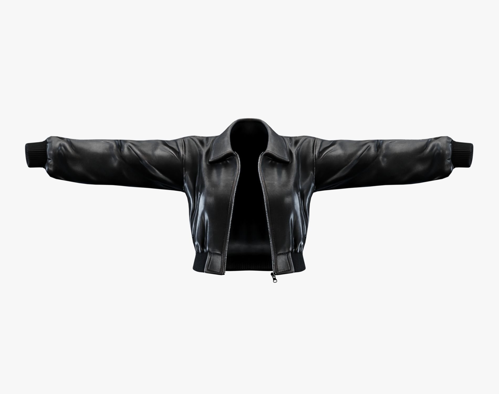 Punk Leather Bomber Jacket EGIRL | WOLVES STUDIO