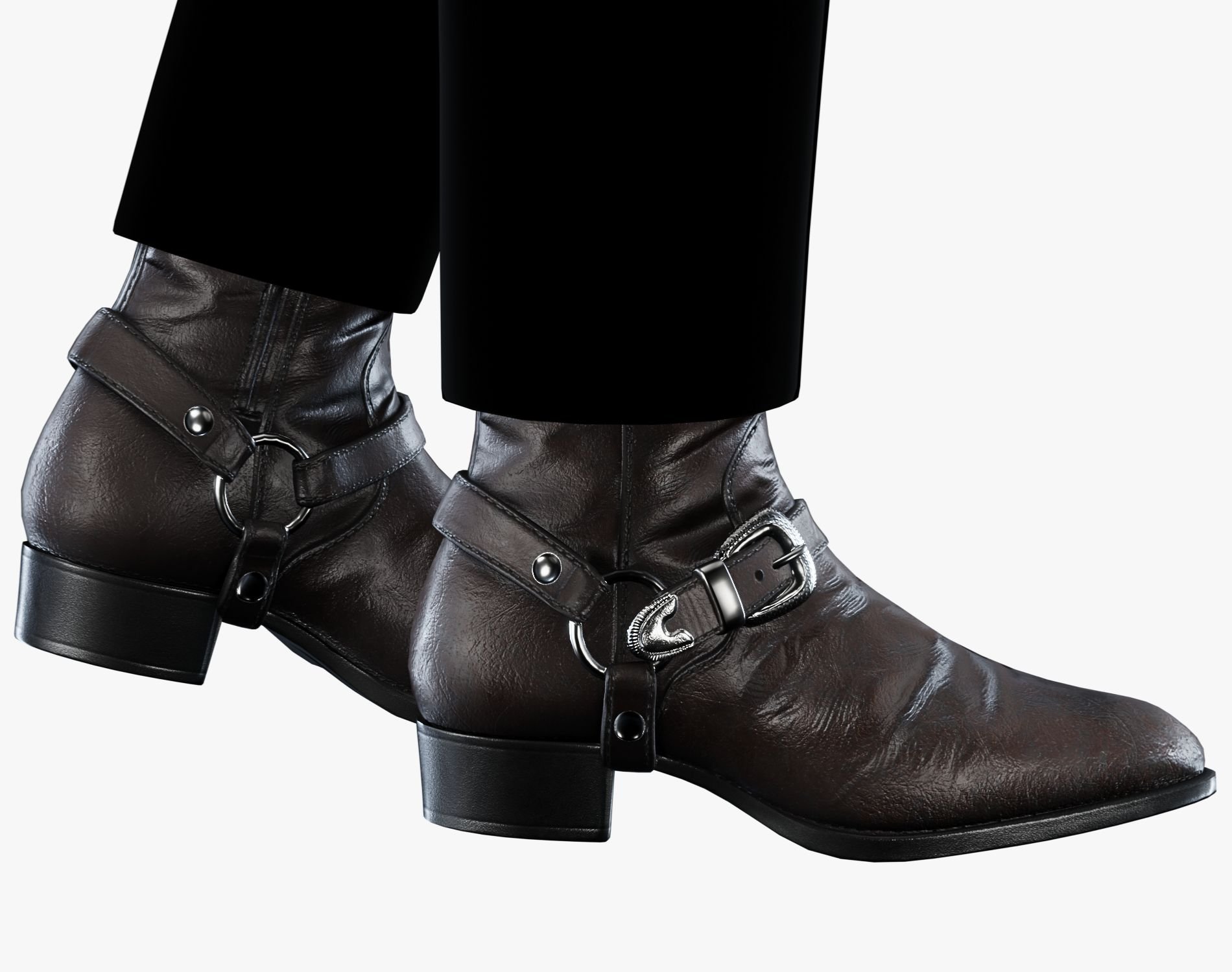 Leather Harness Boots Unisex | 3 STYLES | WOLVES STUDIO