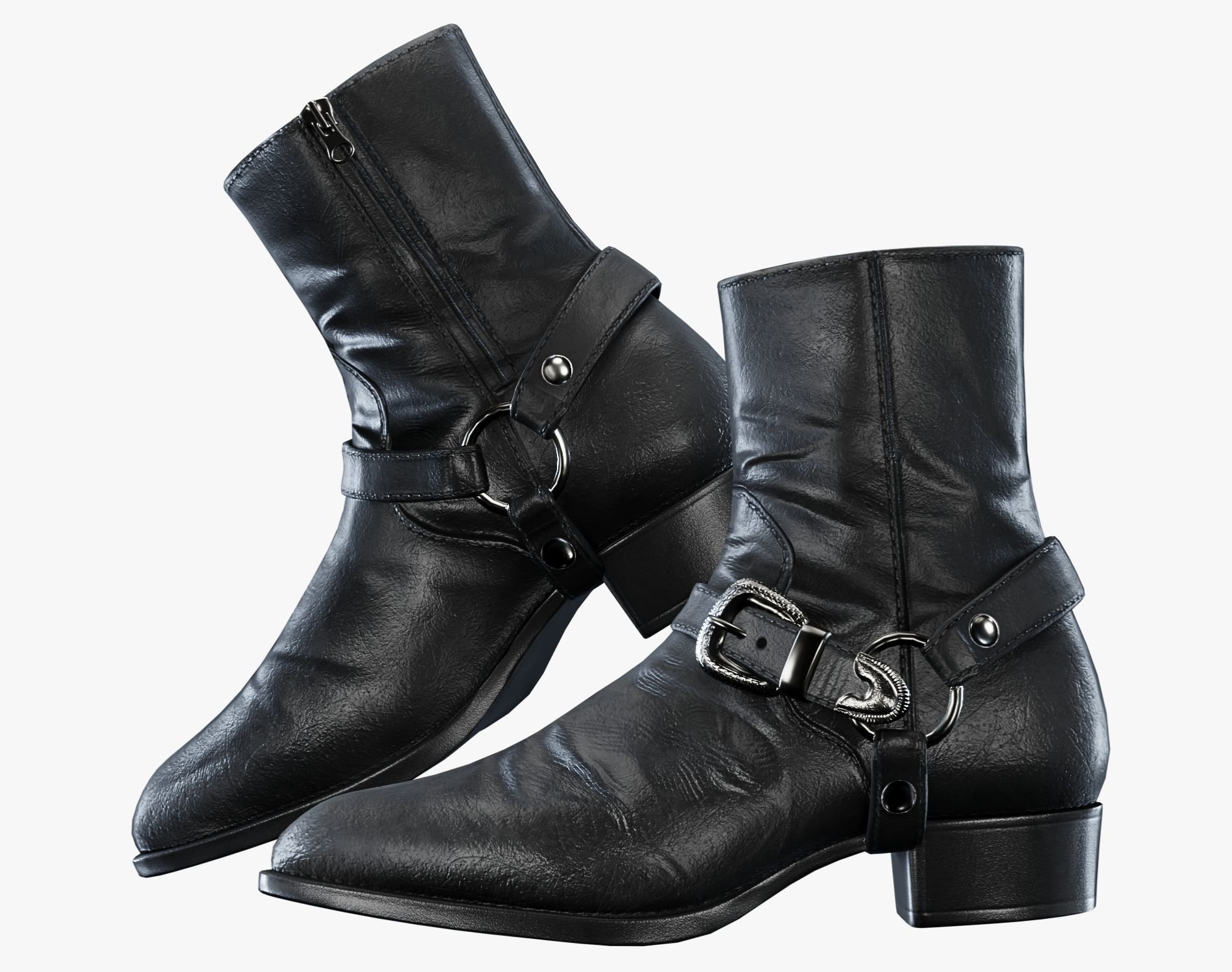 Leather Harness Boots Unisex | 3 STYLES | WOLVES STUDIO