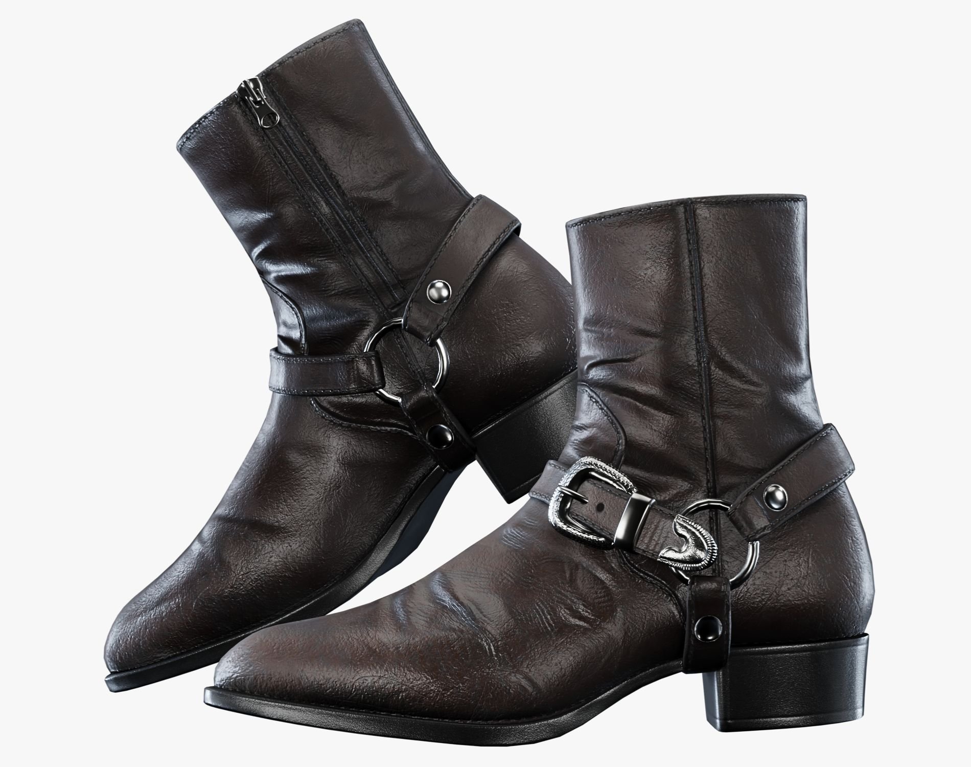 Leather Harness Boots Unisex | 3 STYLES | WOLVES STUDIO