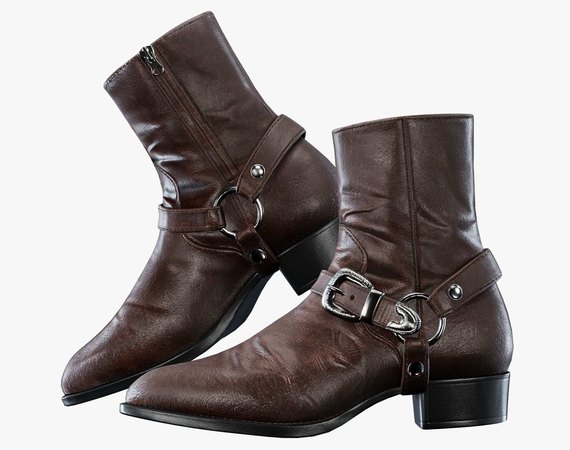 Leather Harness Boots Unisex | 3 STYLES | WOLVES STUDIO