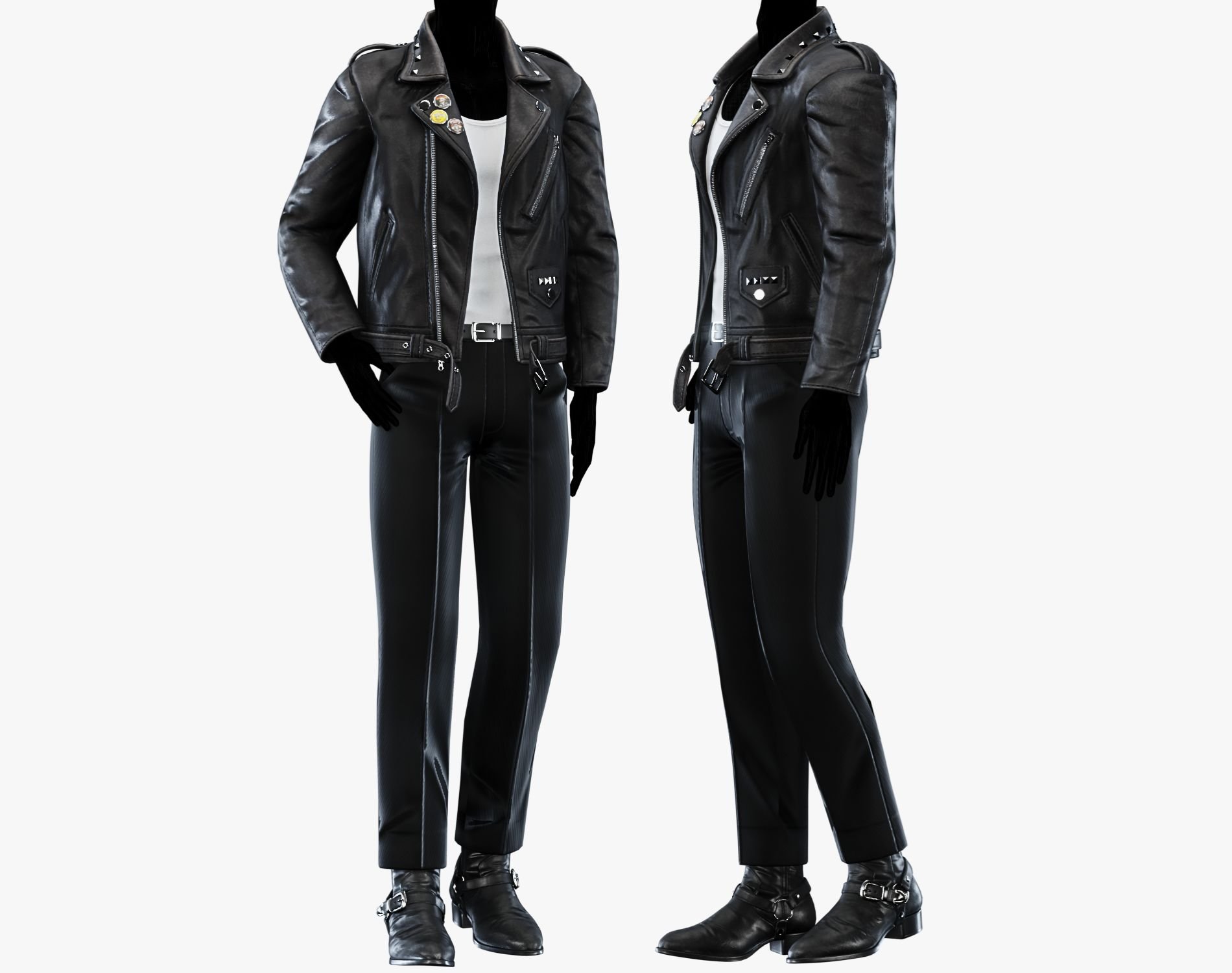 Leather Harness Boots Unisex | 3 STYLES | WOLVES STUDIO