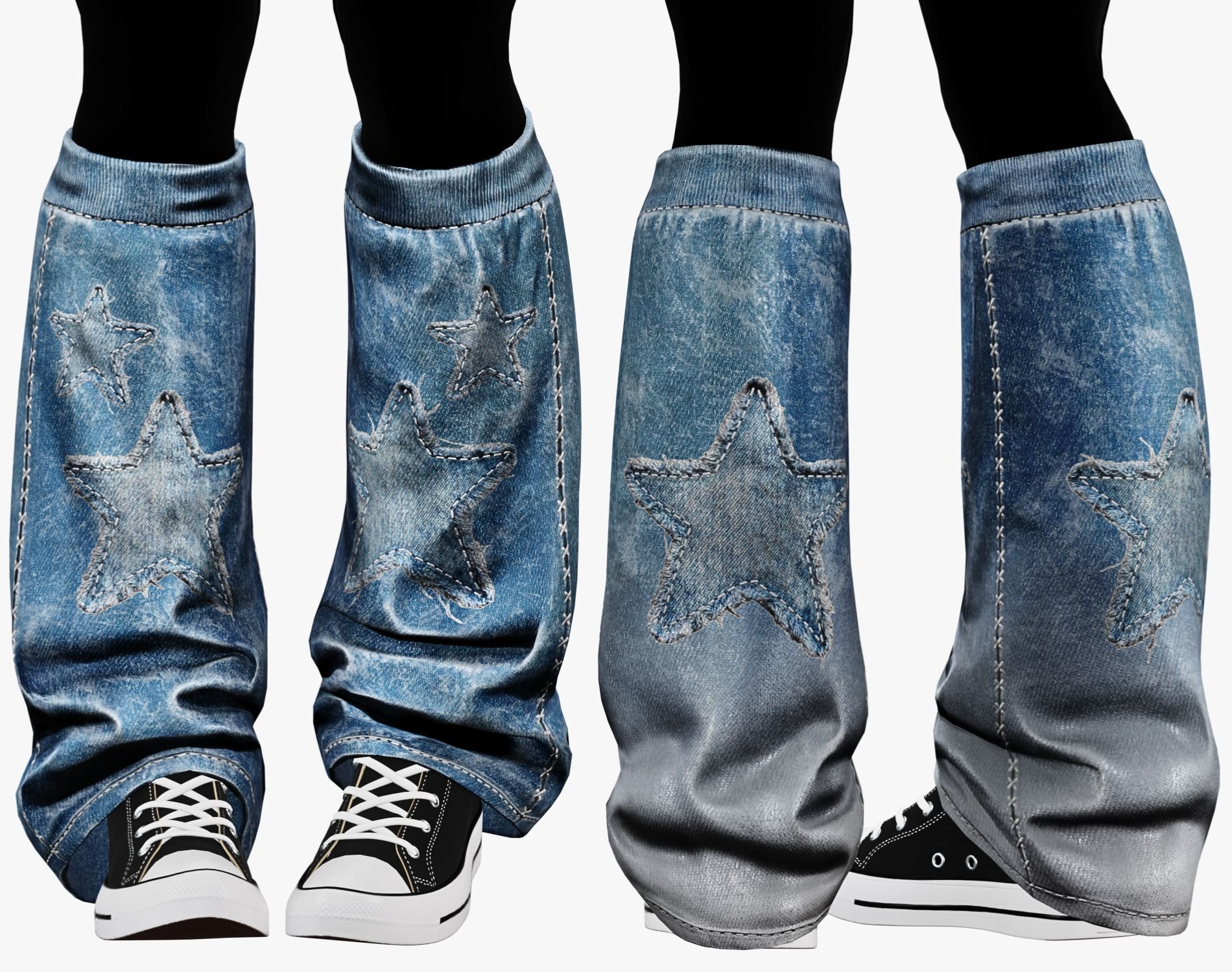 EGIRL Y2K Jeans Leg Warmers | PACK 6 COLORS | WOLVES STUDIO