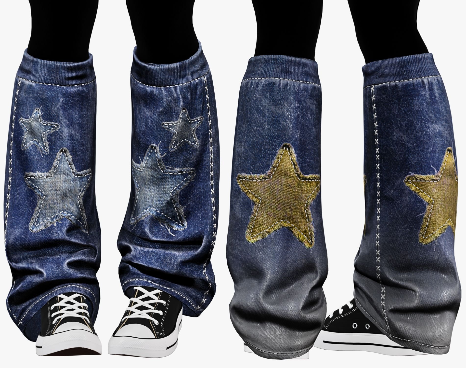 EGIRL Y2K Jeans Leg Warmers | PACK 6 COLORS | WOLVES STUDIO