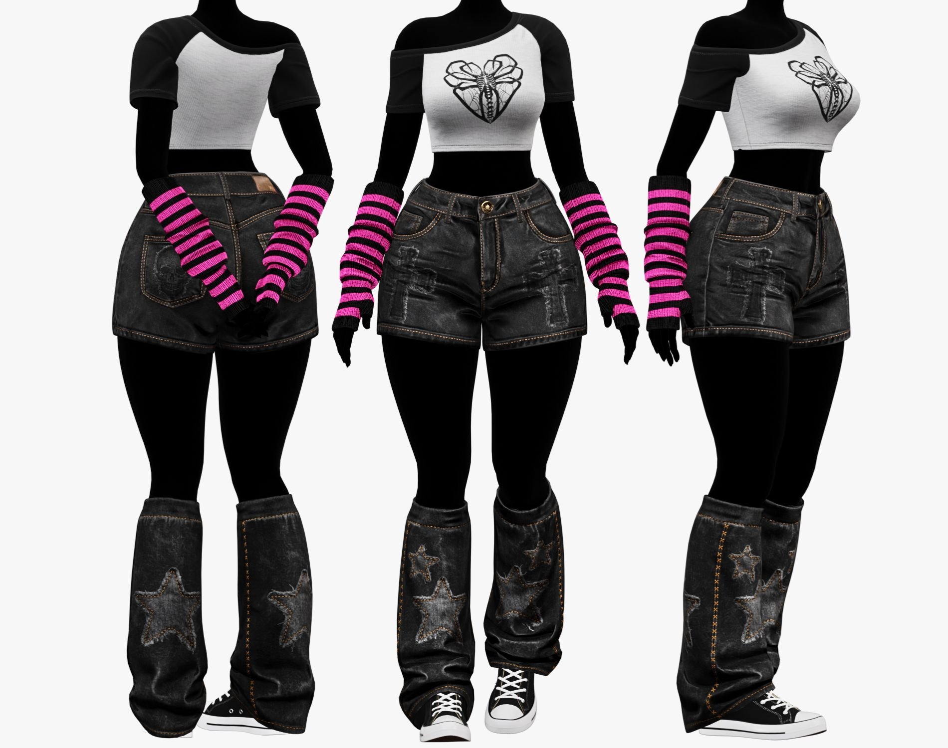 EGIRL Y2K Jeans Leg Warmers | PACK 6 COLORS | WOLVES STUDIO