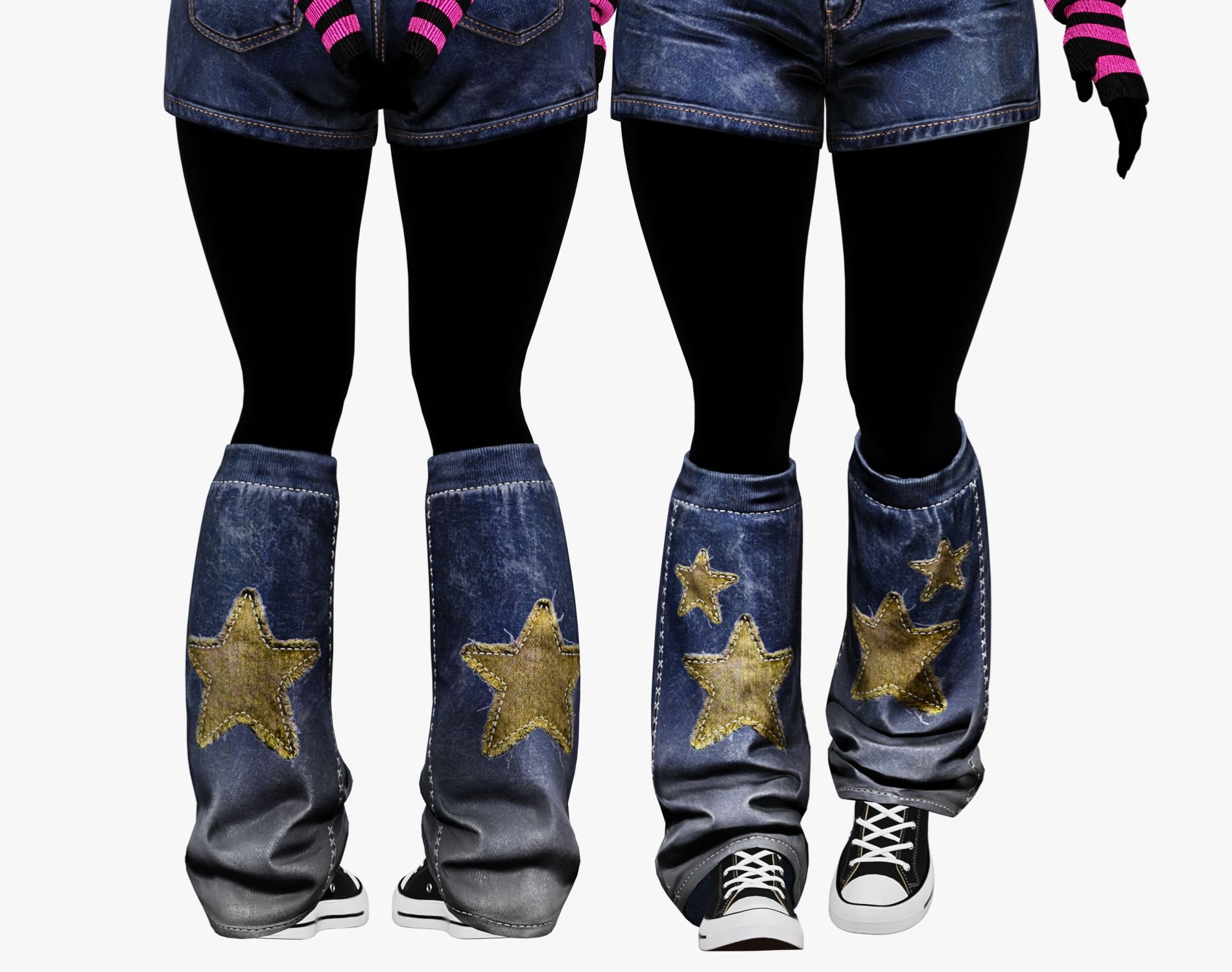 EGIRL Y2K Jeans Leg Warmers | PACK 6 COLORS | WOLVES STUDIO