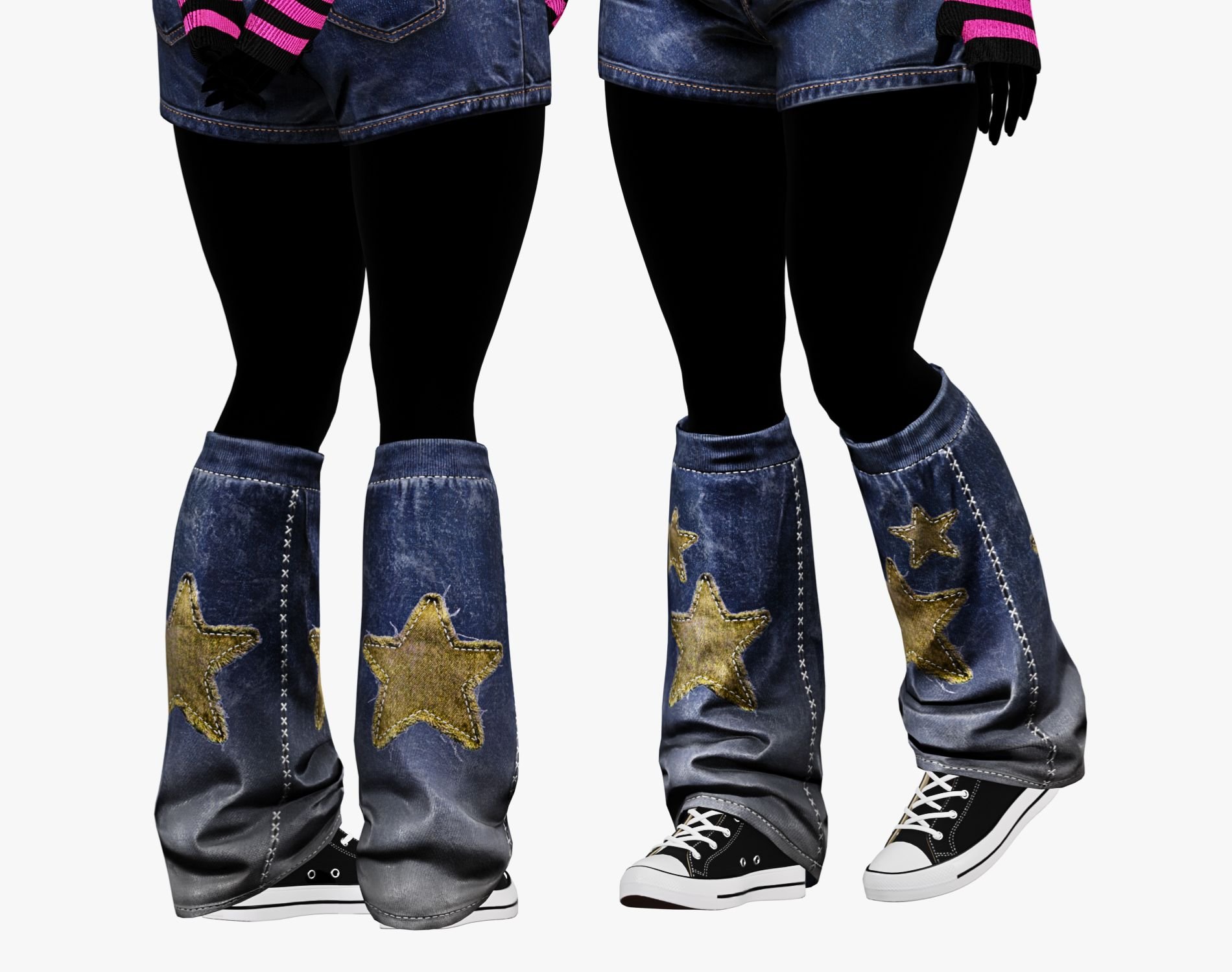 EGIRL Y2K Jeans Leg Warmers | PACK 6 COLORS | WOLVES STUDIO