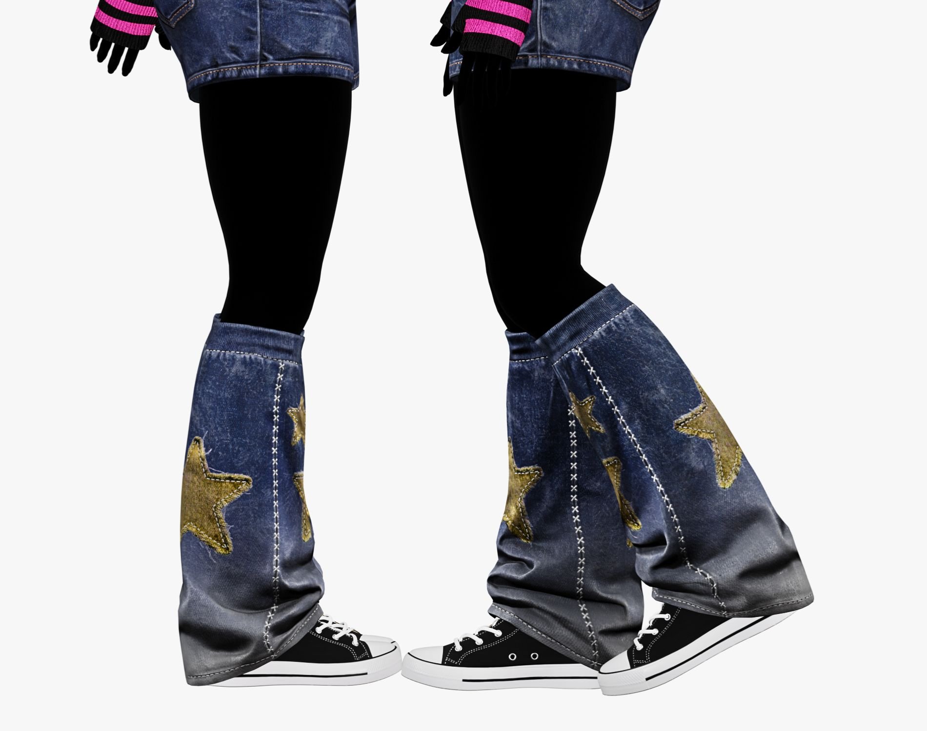 EGIRL Y2K Jeans Leg Warmers | PACK 6 COLORS | WOLVES STUDIO