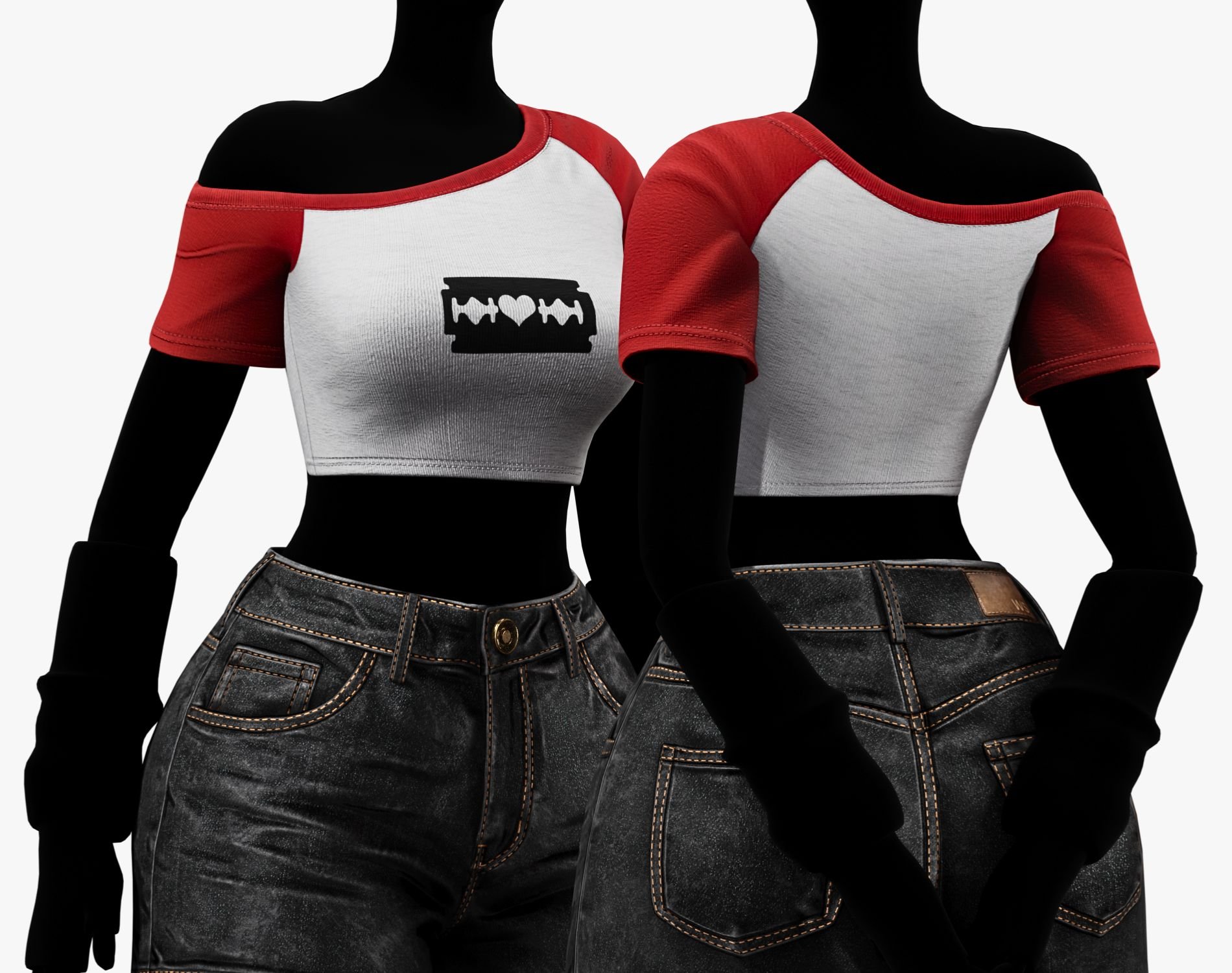 EGIRL Summer Streetwear Casual Jeans Shorts + Blouse | WOLVES STUDIO