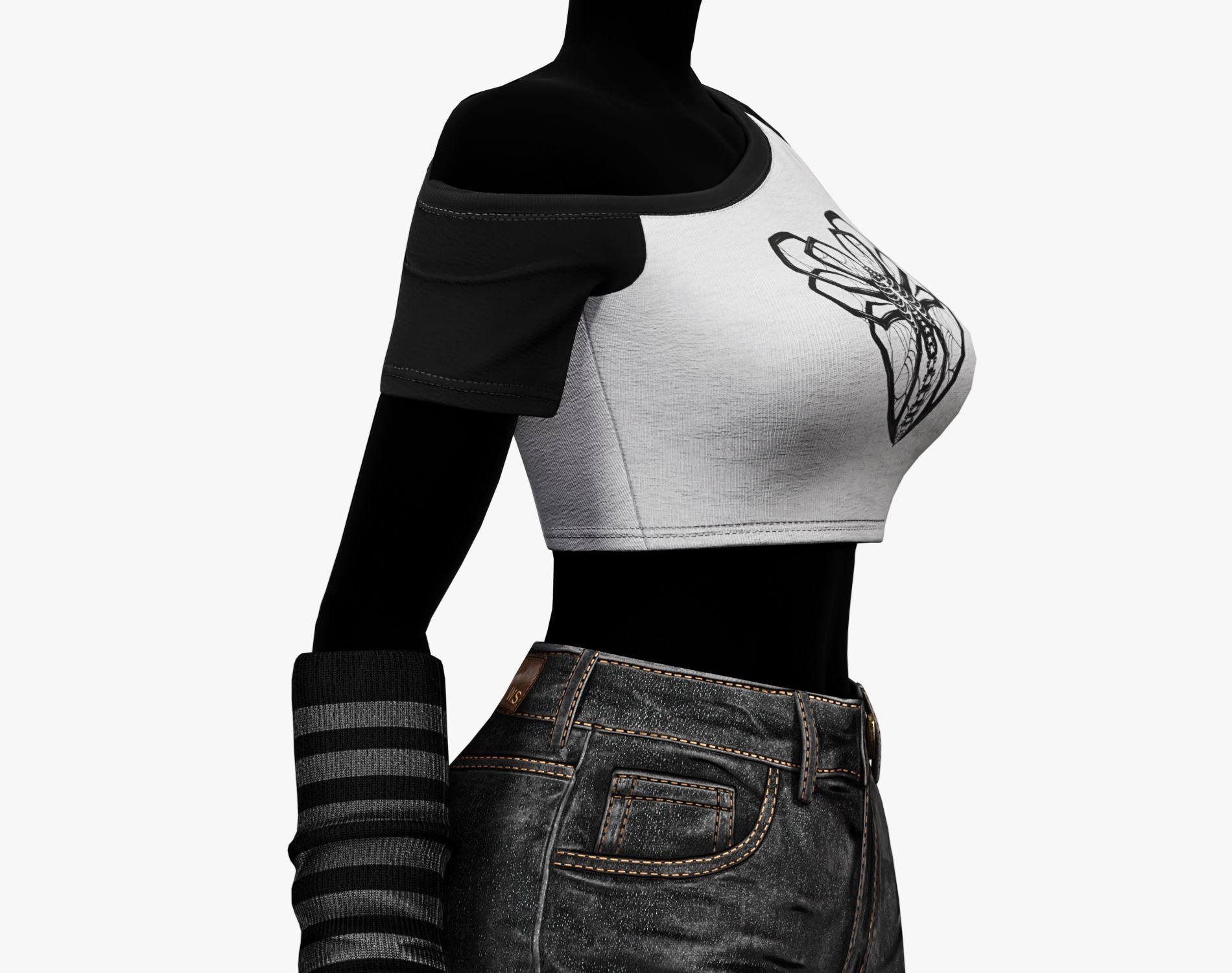 EGIRL Summer Streetwear Casual Jeans Shorts + Blouse | WOLVES STUDIO