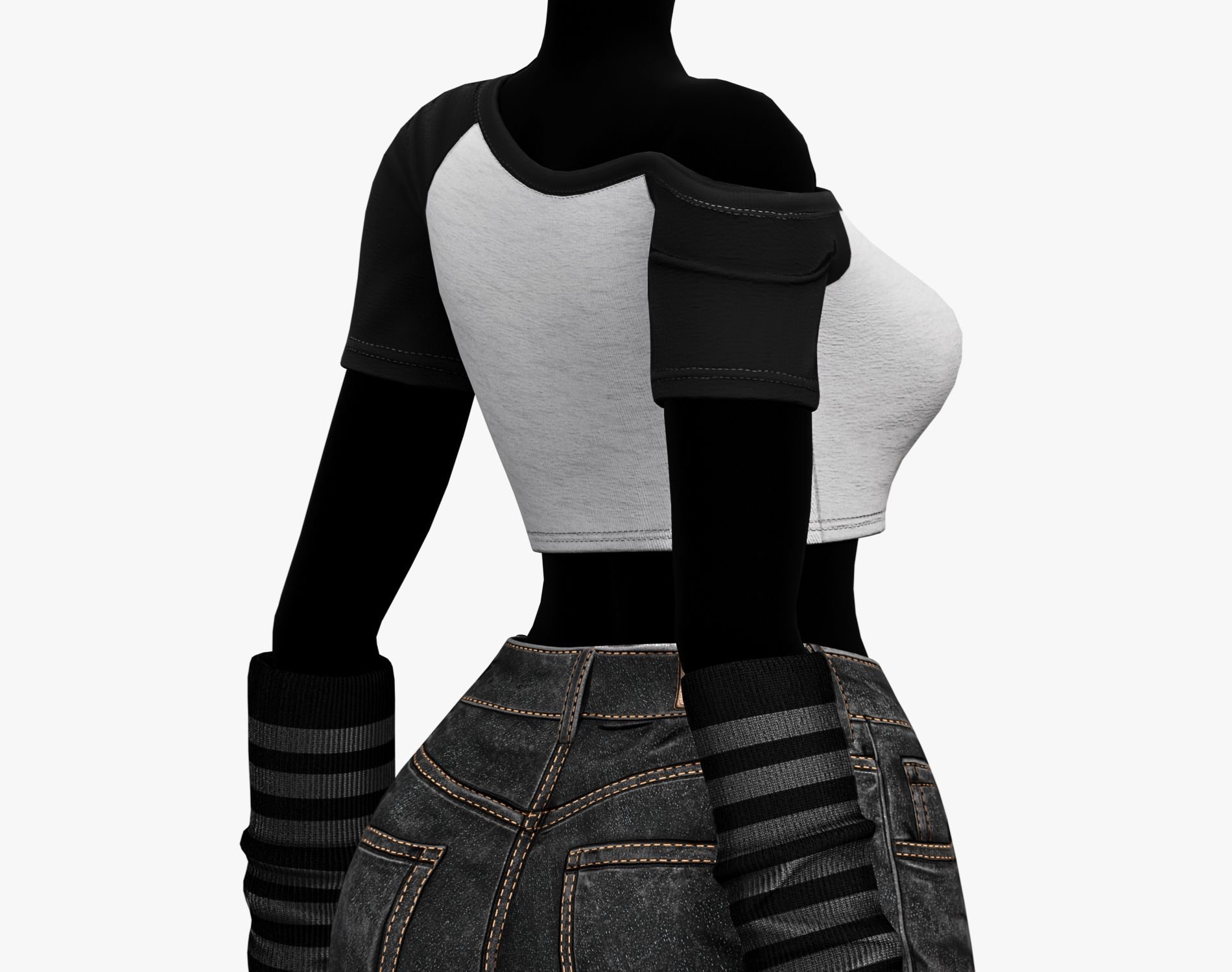 EGIRL Summer Streetwear Casual Jeans Shorts + Blouse | WOLVES STUDIO